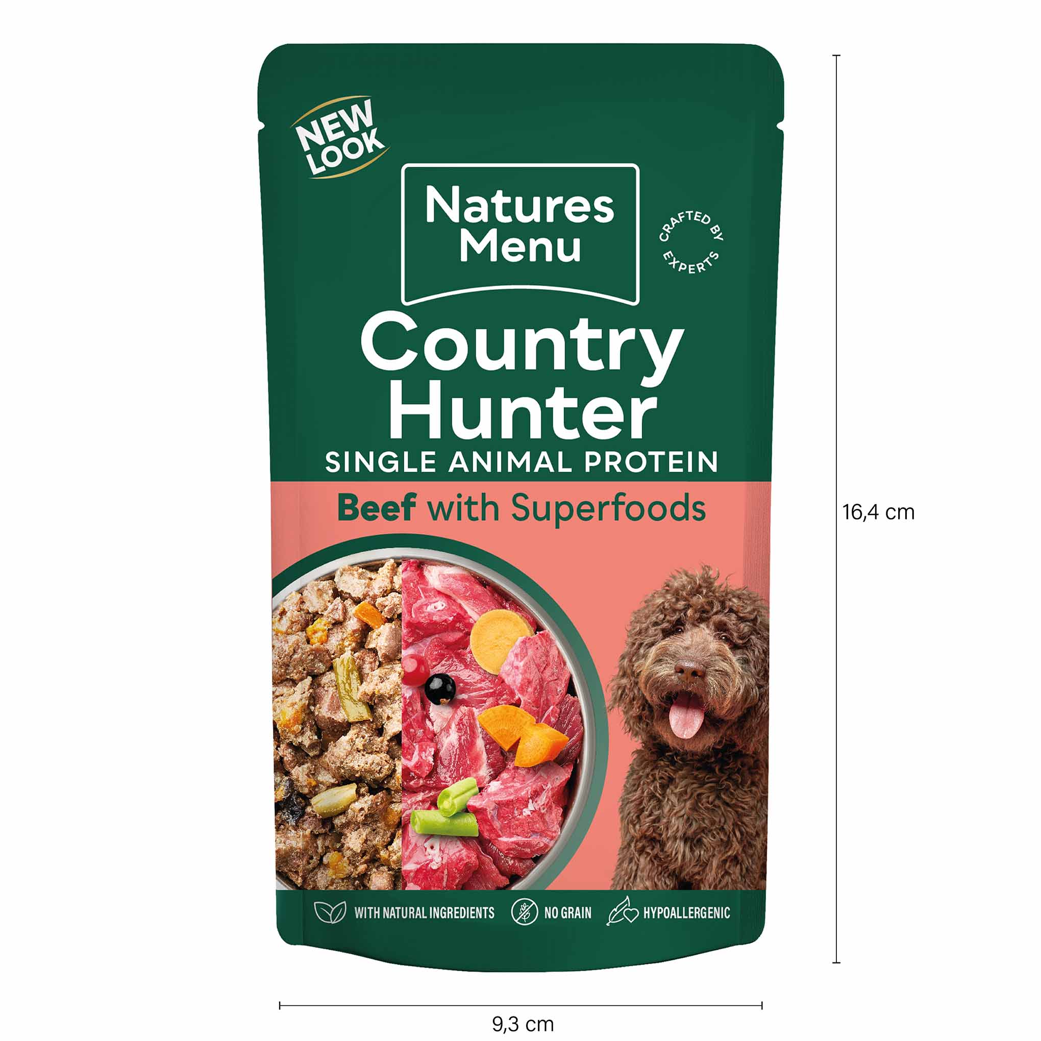 Country Hunter Adult Wet Dog Food - Grass-Fed Beef - 6x150g Pouches - Image 3