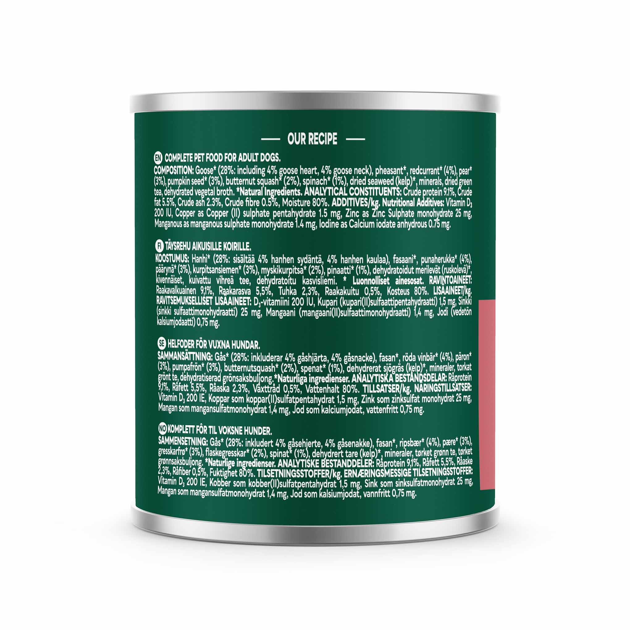 Country Hunter Adult Wet Dog Food - Pheasant & Goose - 6x600g Cans - Image 2
