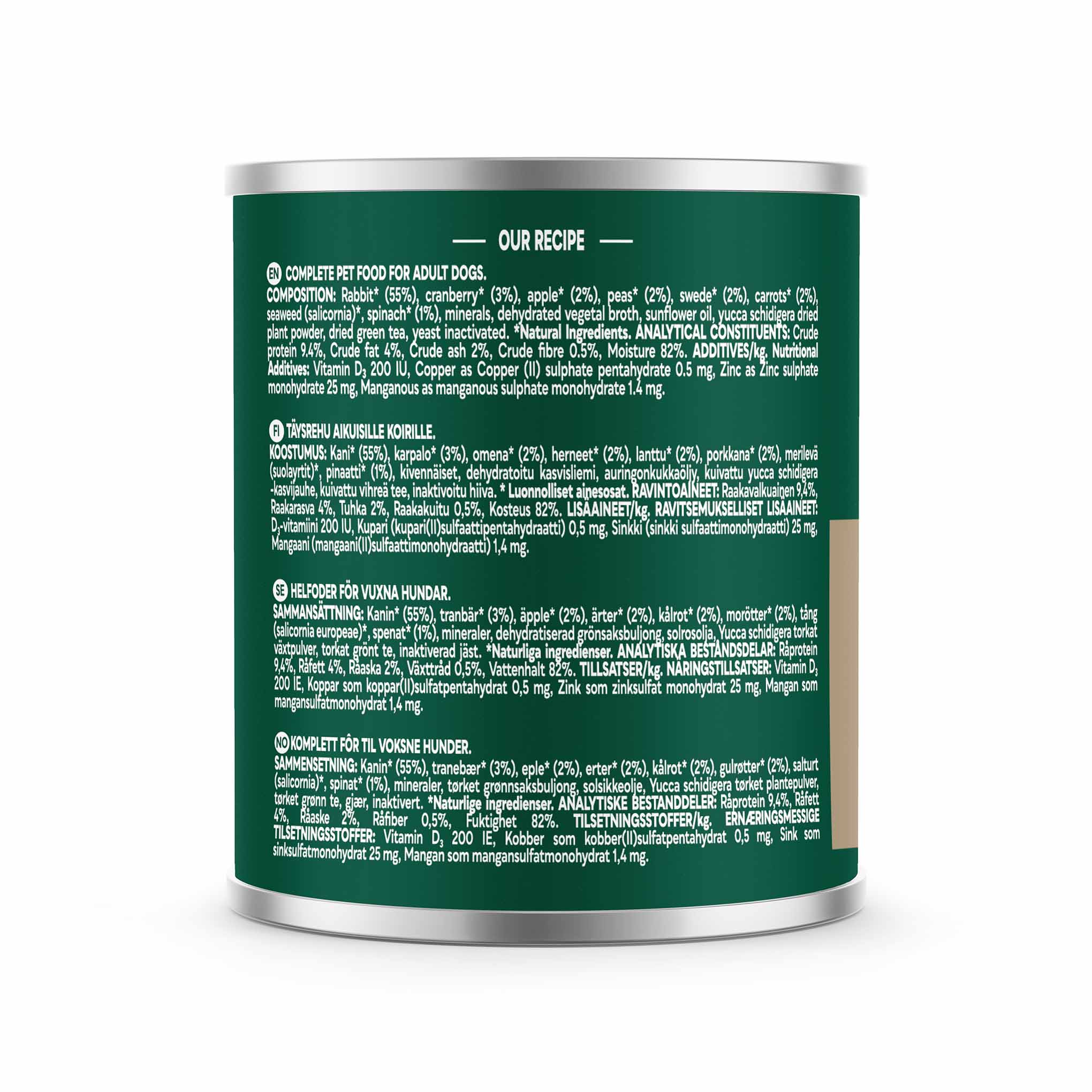Country Hunter Adult Wet Dog Food - Rabbit - 6x600g Cans - Image 2
