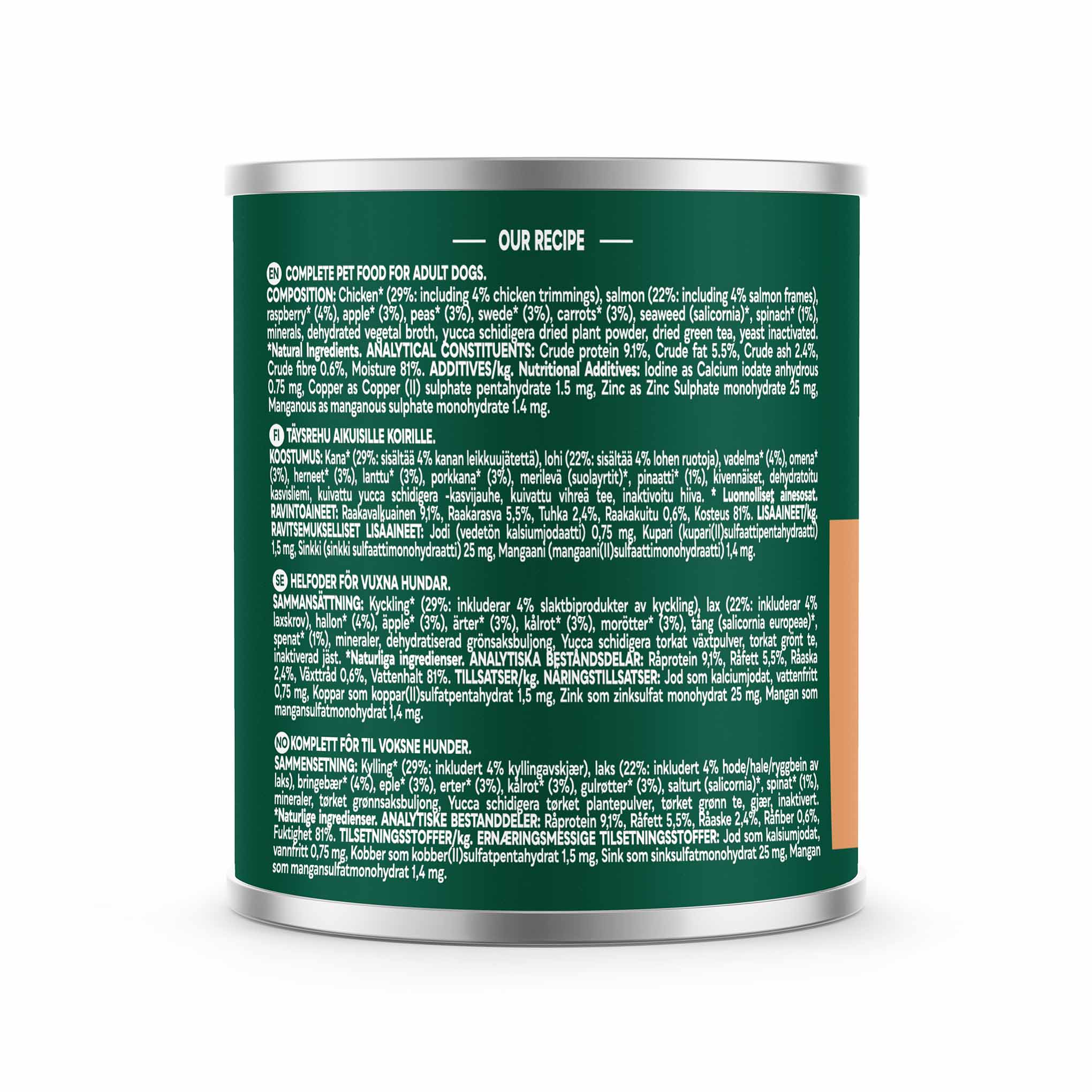 Country Hunter Adult Wet Dog Food - Salmon & Chicken - 6x600g Cans - Image 2
