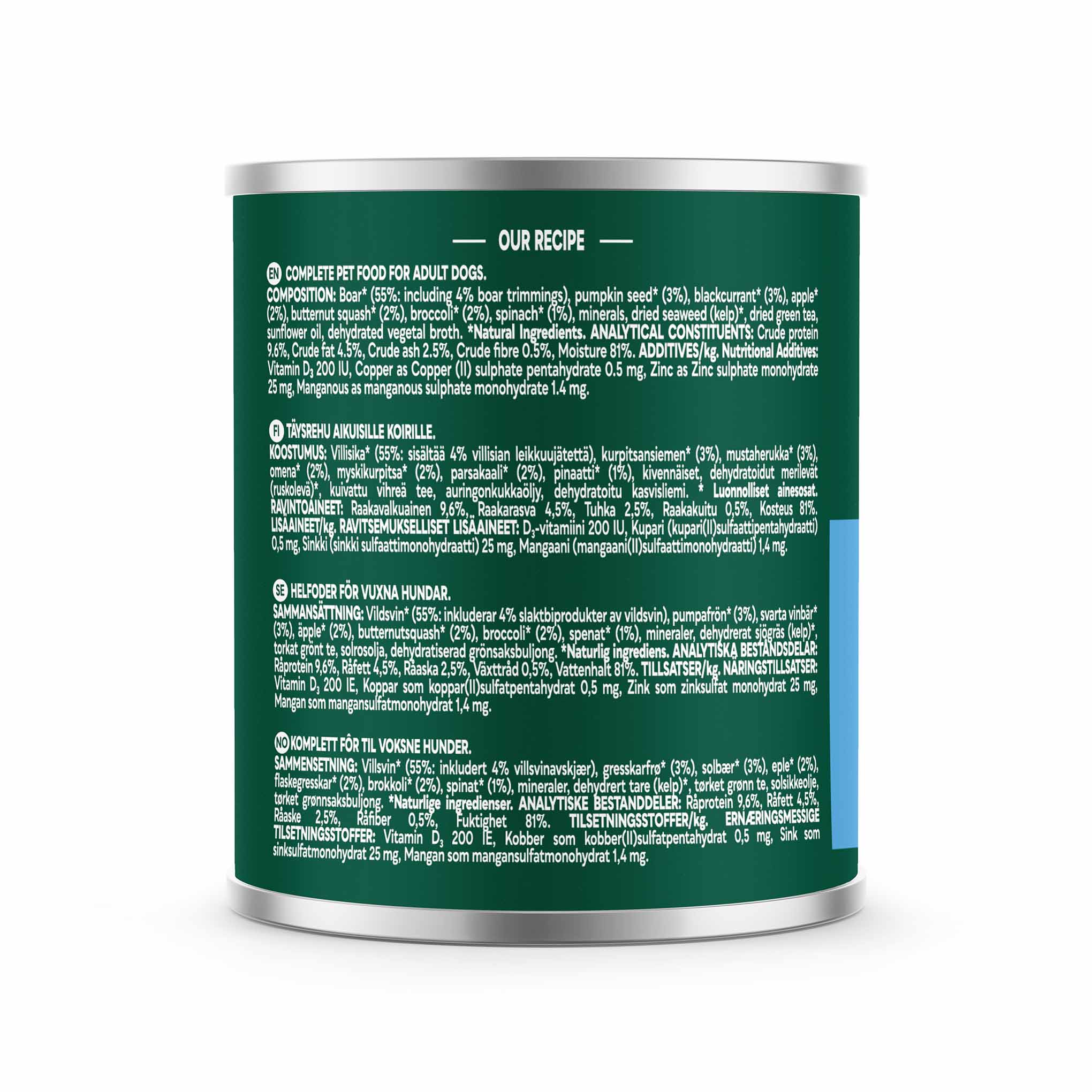 Country Hunter Adult Wet Dog Food - Wild Boar - 6x600g Cans - Image 2