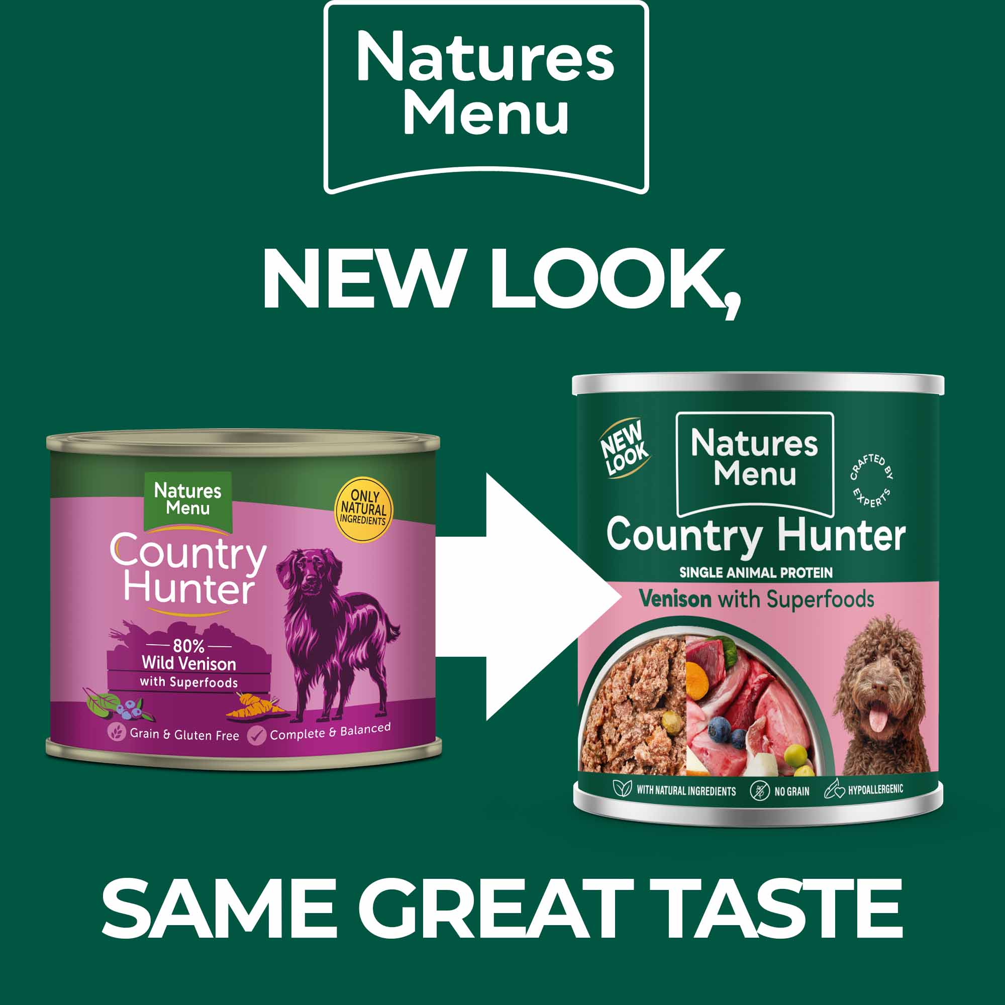 Country Hunter Adult Wet Dog Food - Wild Venison - 6x600g Cans - Image 4