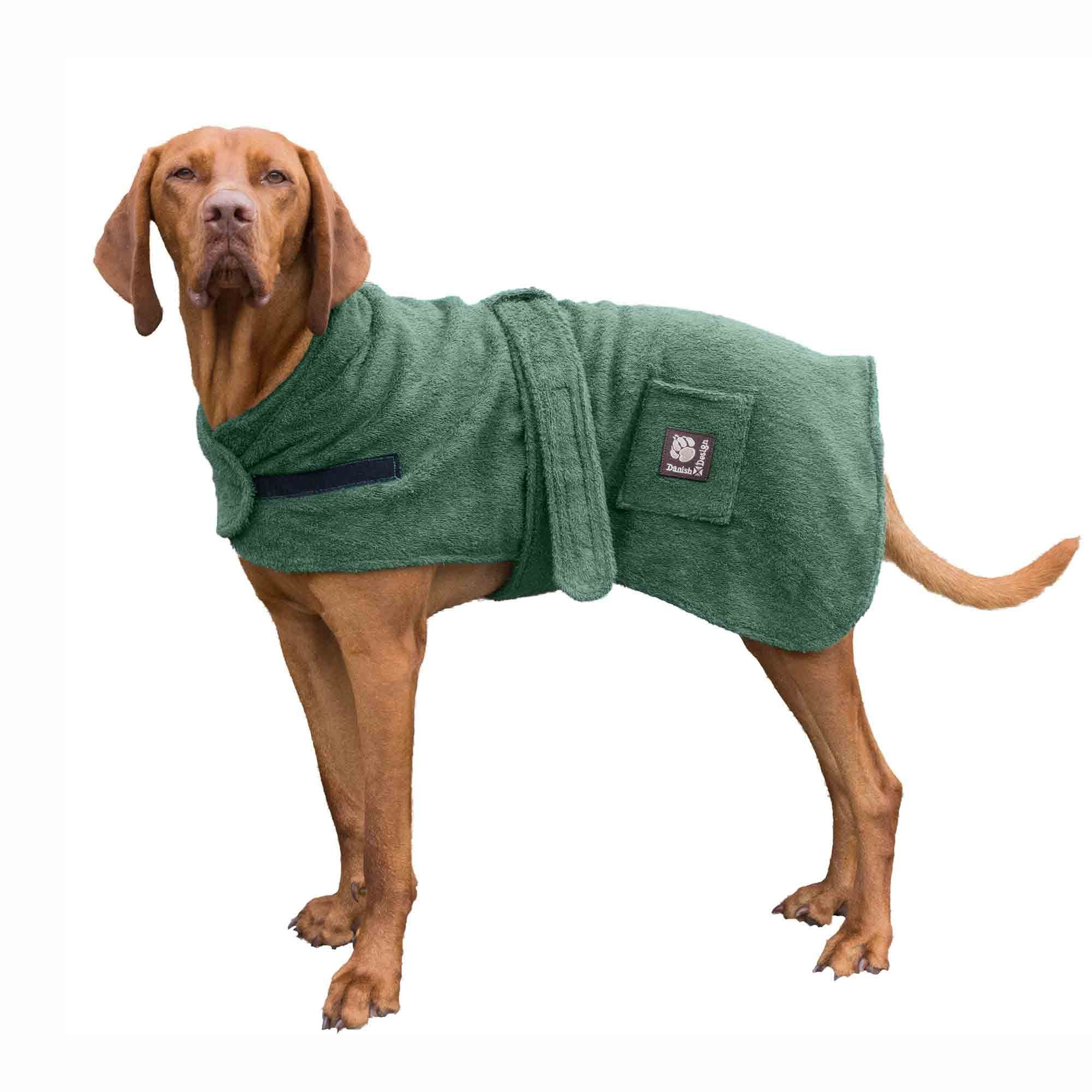 Danish Design Dog Towelling Robe - Green - Image 3