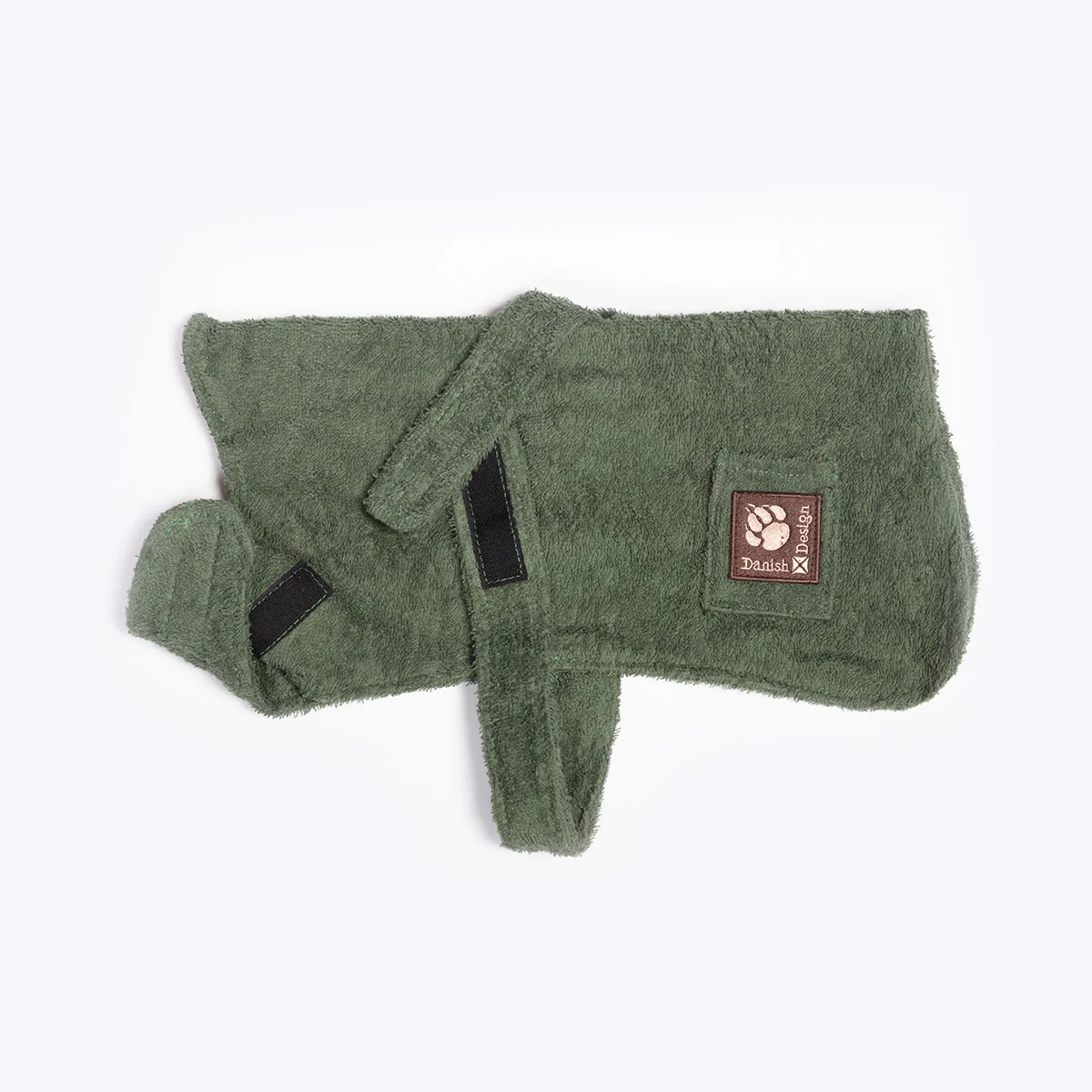 Danish Design Dog Towelling Robe - Green - Image 4