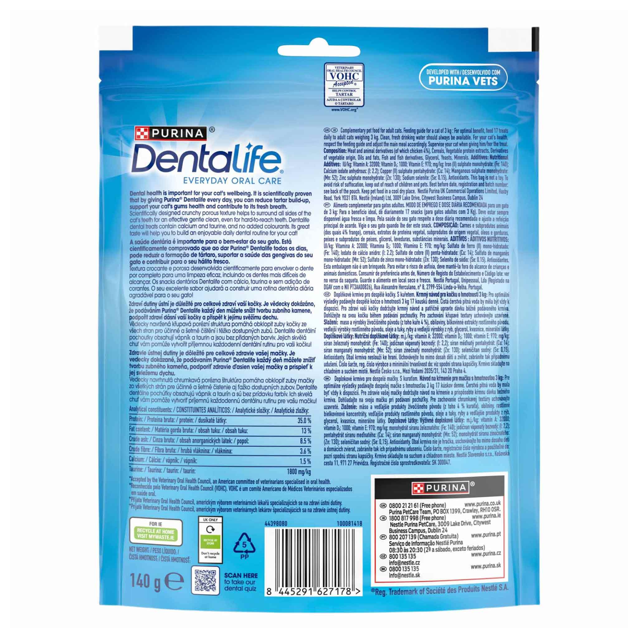 Dentalife Adult Cat Treats - Chicken - 140g - Image 3