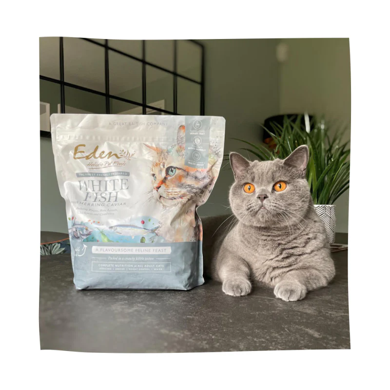 Eden Feline Feast White Fish & Herring Caviar Dry Cat Food - Image 3
