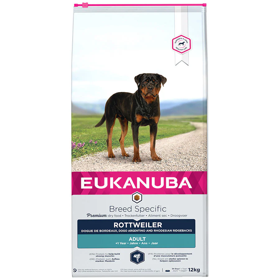 Eukanuba Dog Breed Specific Rottweiler Adult Dry Dog Food - Chicken - Image 2