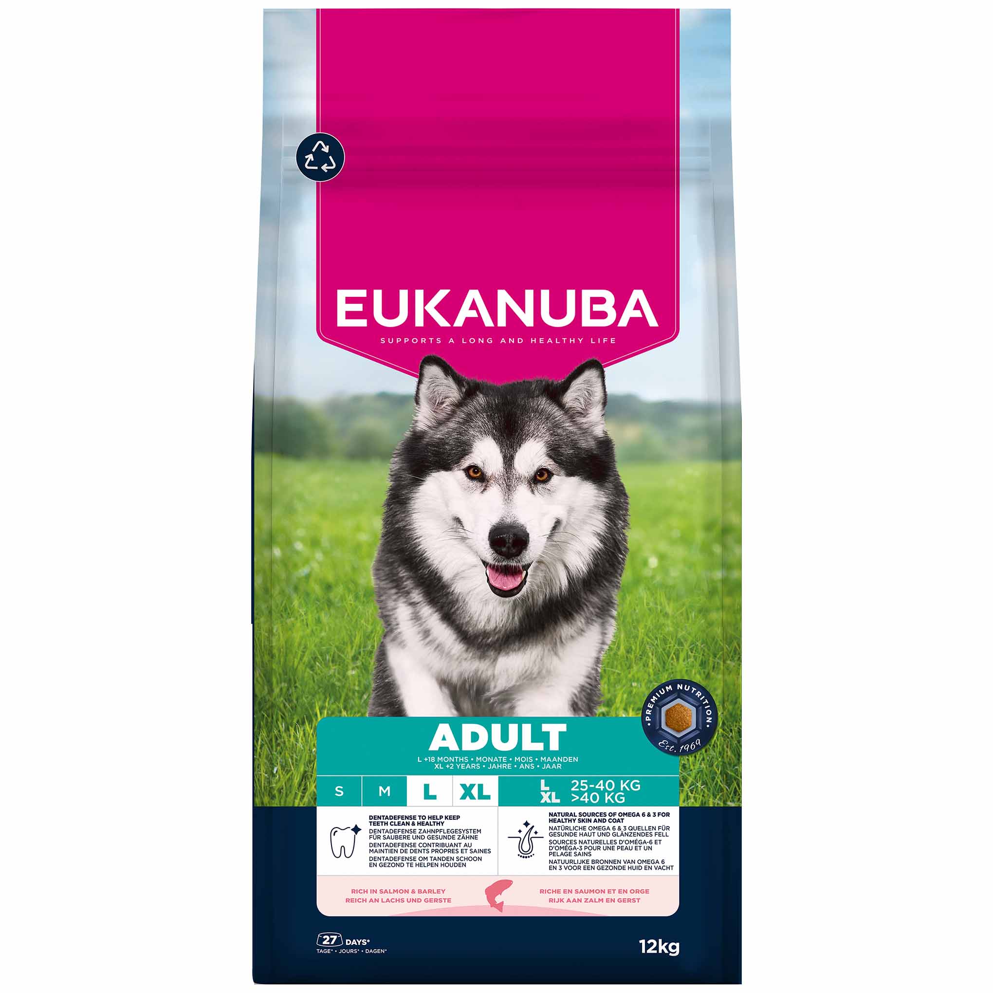 Eukanuba Large Breed Adult Dry Dog Food - Salmon & Barley - Image 2
