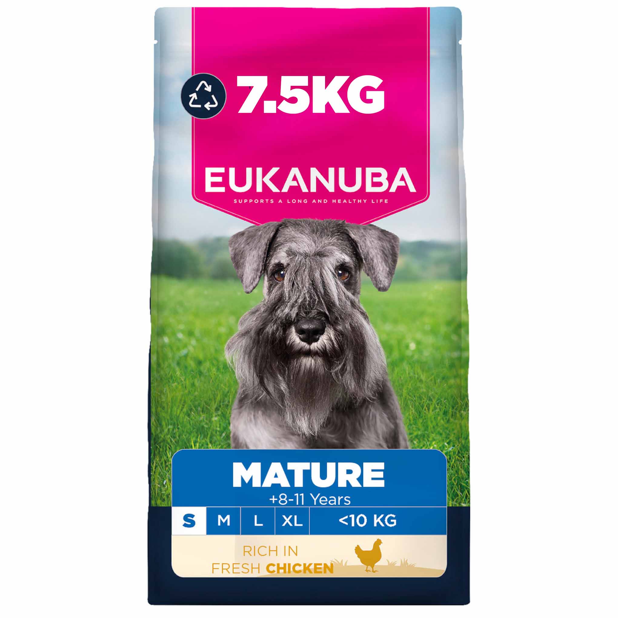 Eukanuba Life Care Mature Small Breed Dry Dog Food - Chicken - 7.5kg