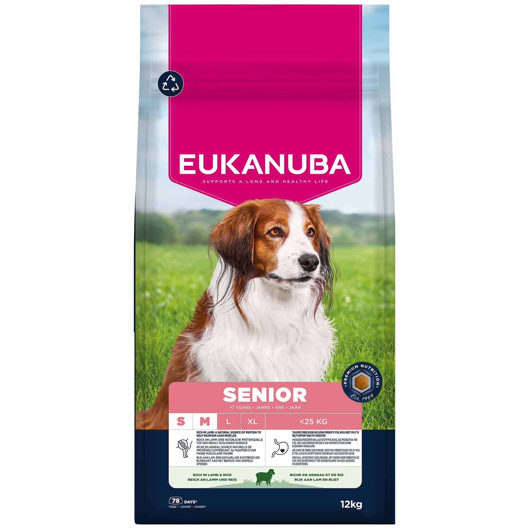 Eukanuba Small/Medium Breed Senior Dry Dog Food Lamb & Rice - Image 2