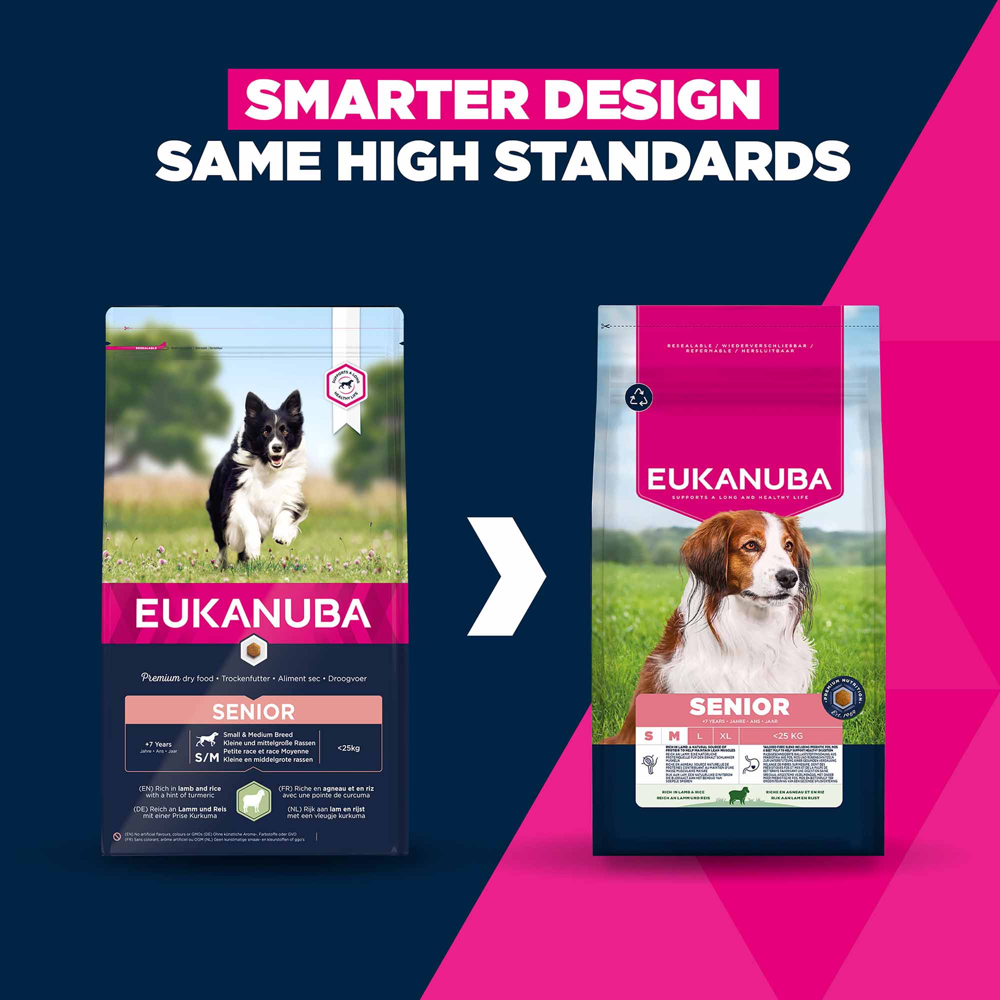 Eukanuba Small/Medium Breed Senior Dry Dog Food Lamb & Rice - Image 3