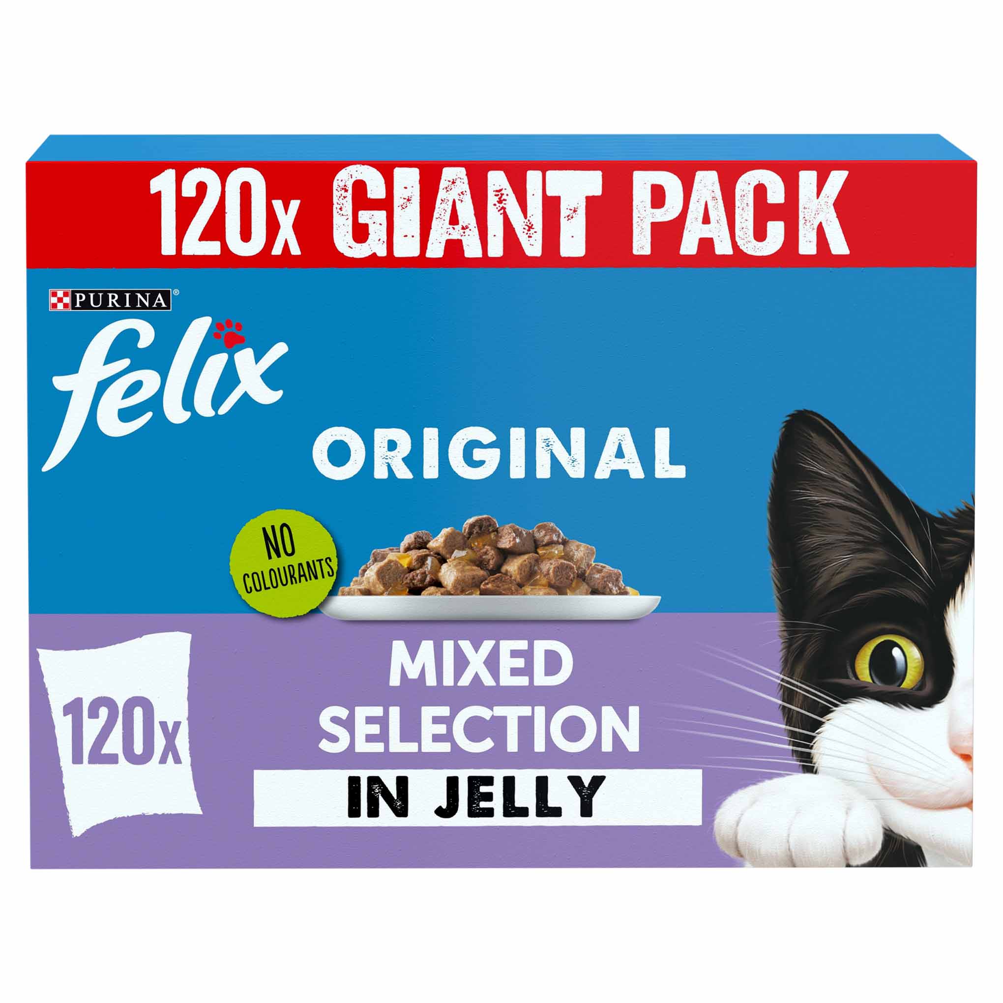 Felix Original Adult Wet Cat Food in Jelly - Mixed Selection - 120x85g Pouches