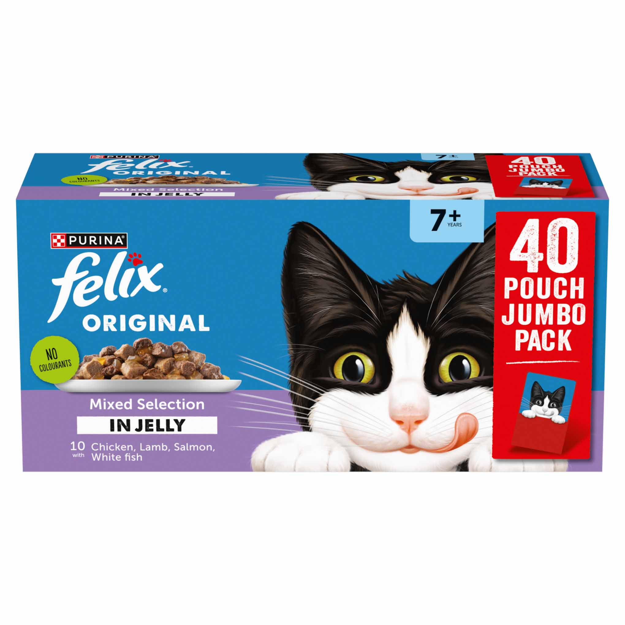 Felix Original Senior 7+ Wet Cat Food in Jelly - Mixed Selection - 40x85g Pouches - Image 2