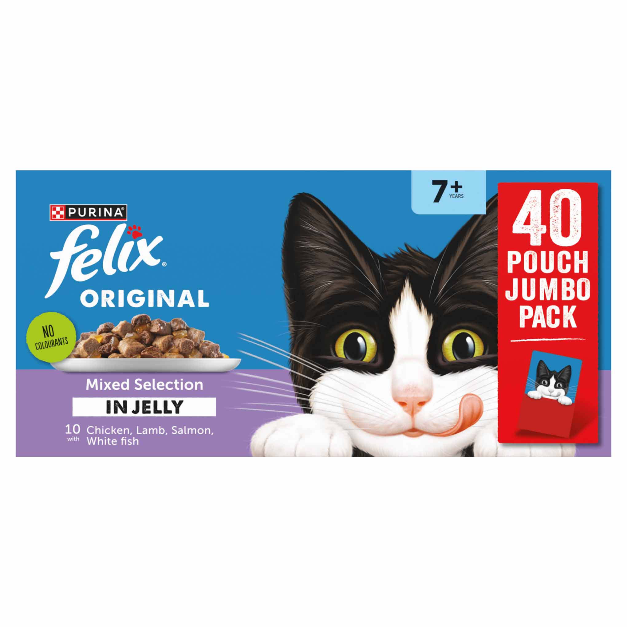 Felix Original Senior 7+ Wet Cat Food in Jelly - Mixed Selection - 40x85g Pouches - Image 4