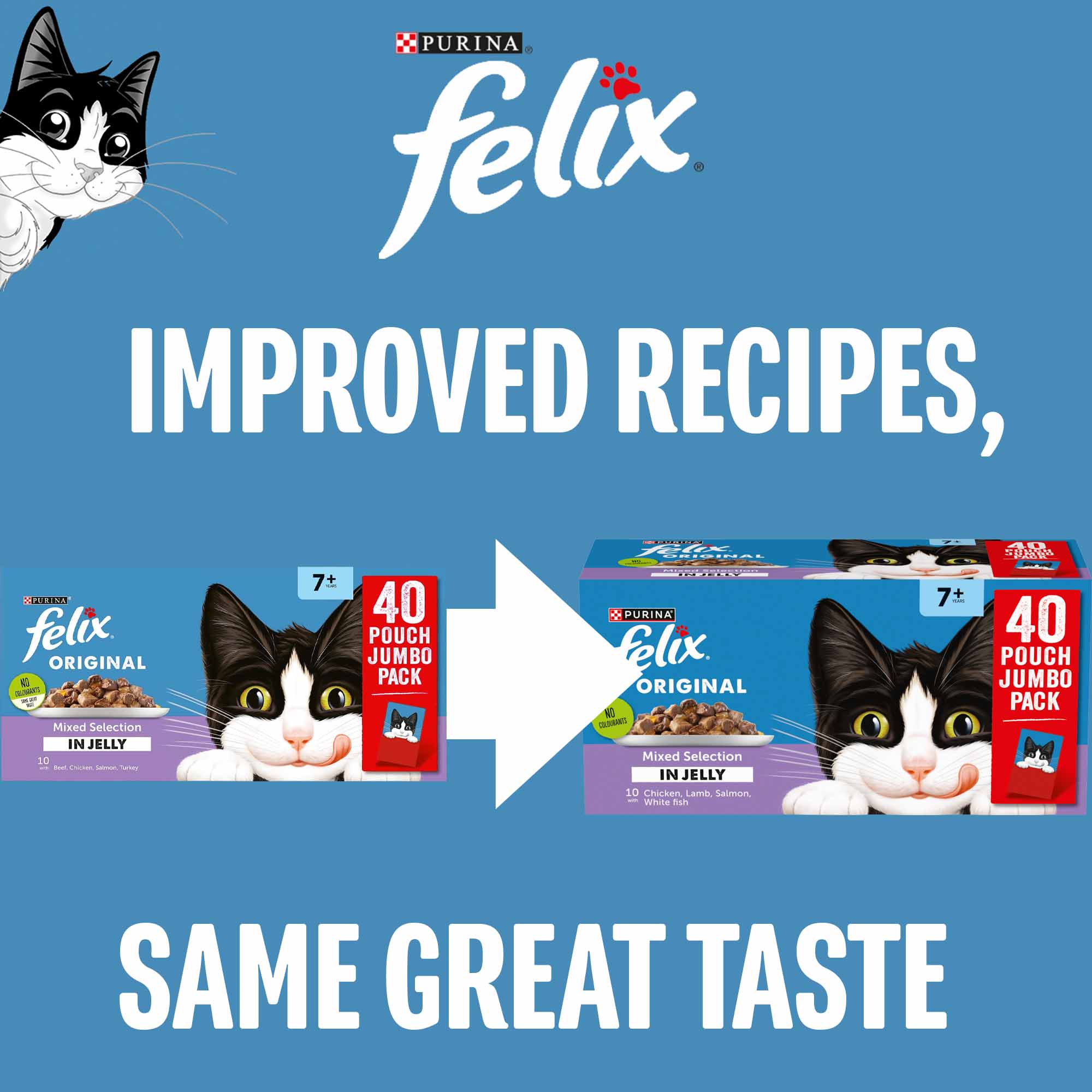 Felix Original Senior 7+ Wet Cat Food in Jelly - Mixed Selection - 40x85g Pouches - Image 8
