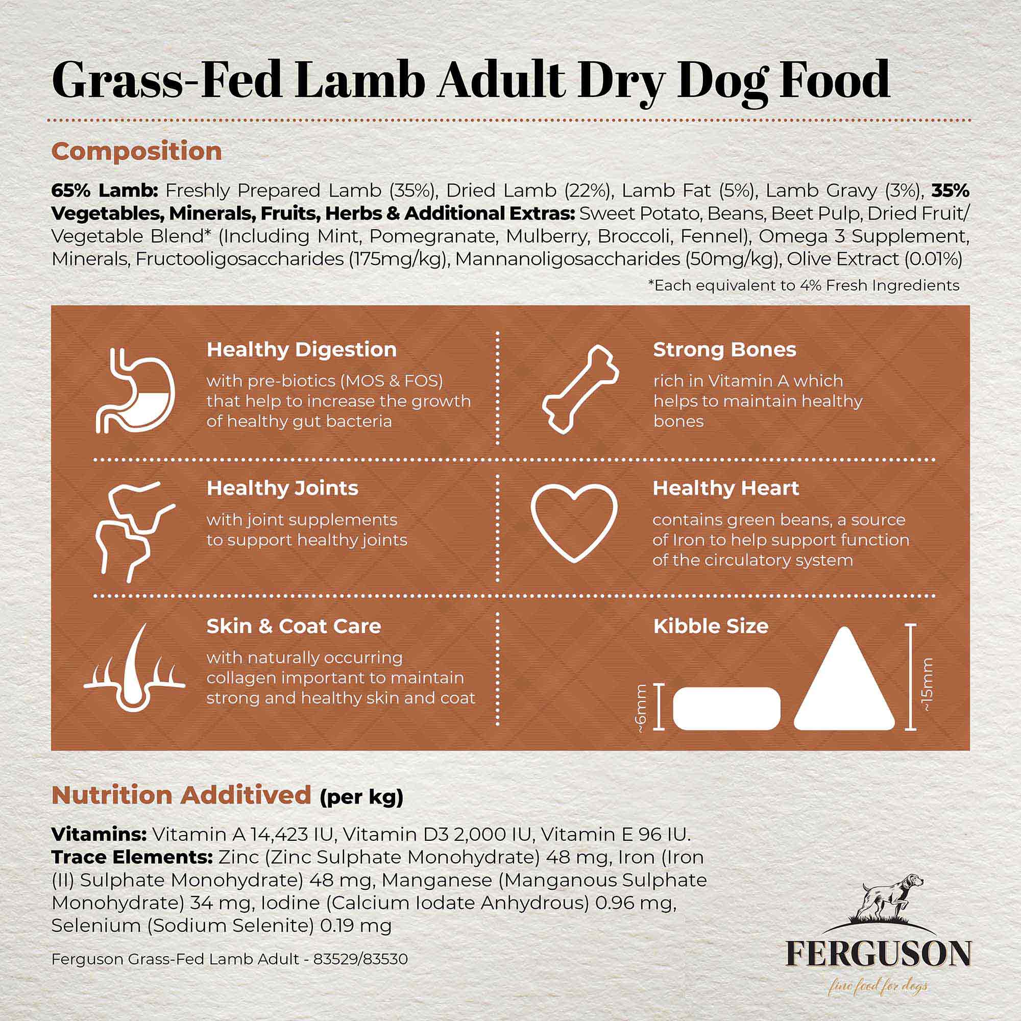 Ferguson Grass Fed Lamb Adult Dry Dog Food - Image 6