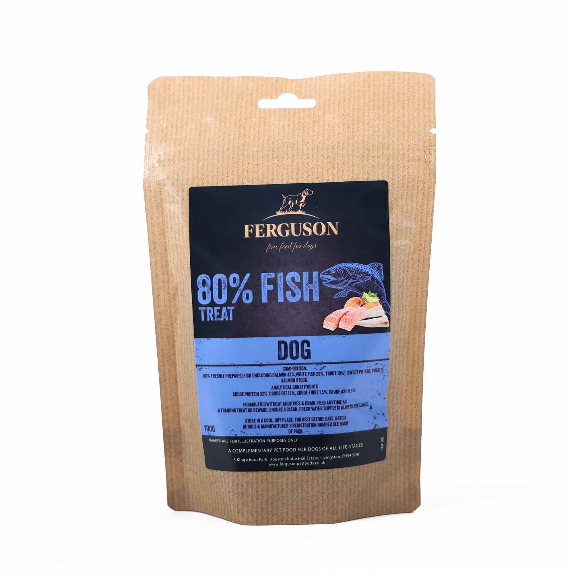 Ferguson All Life Stages 80% Dog Treats - Fish - 100g - Image 2