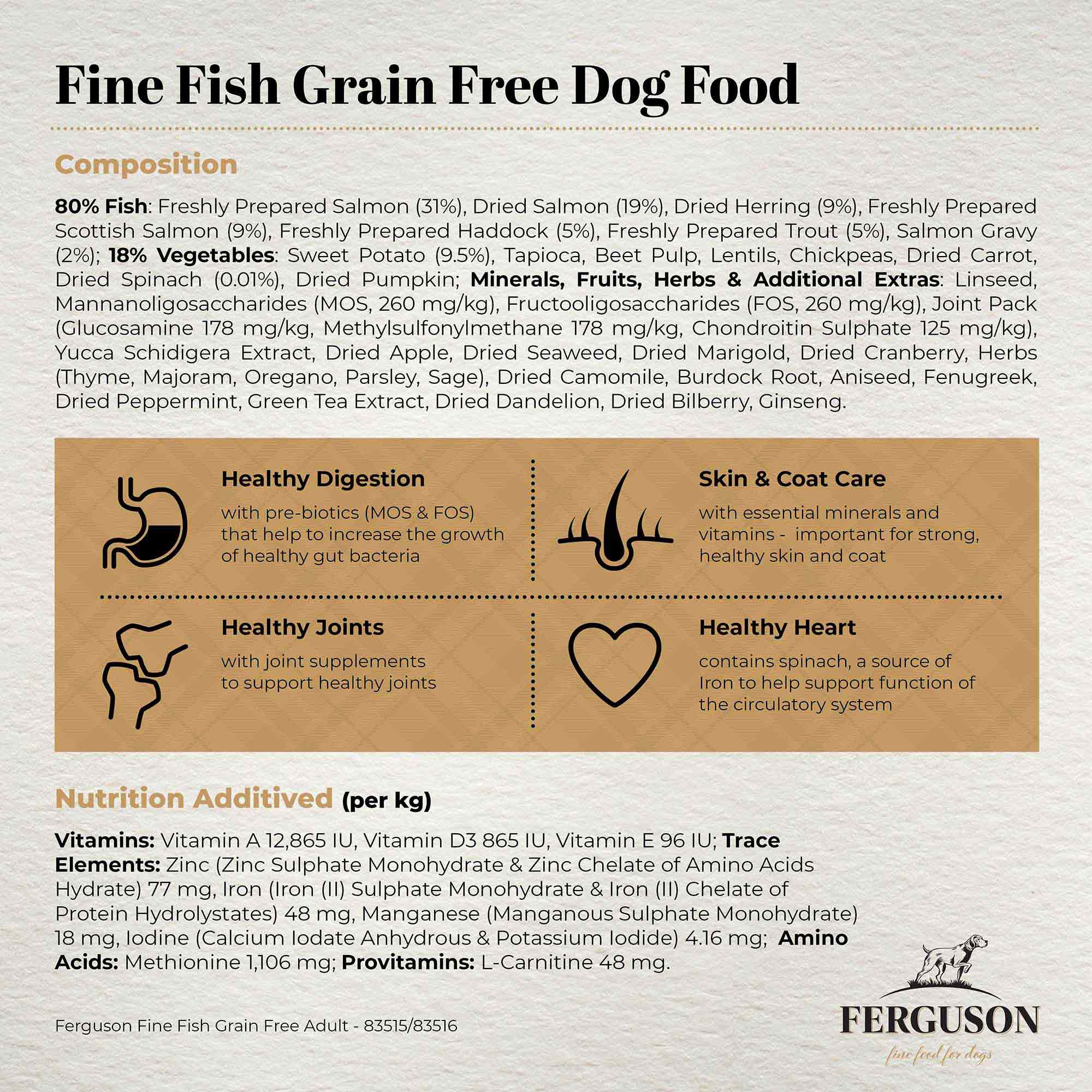 Ferguson Fine Fish 80/20 Grain Free Dry Dog Food - Image 6