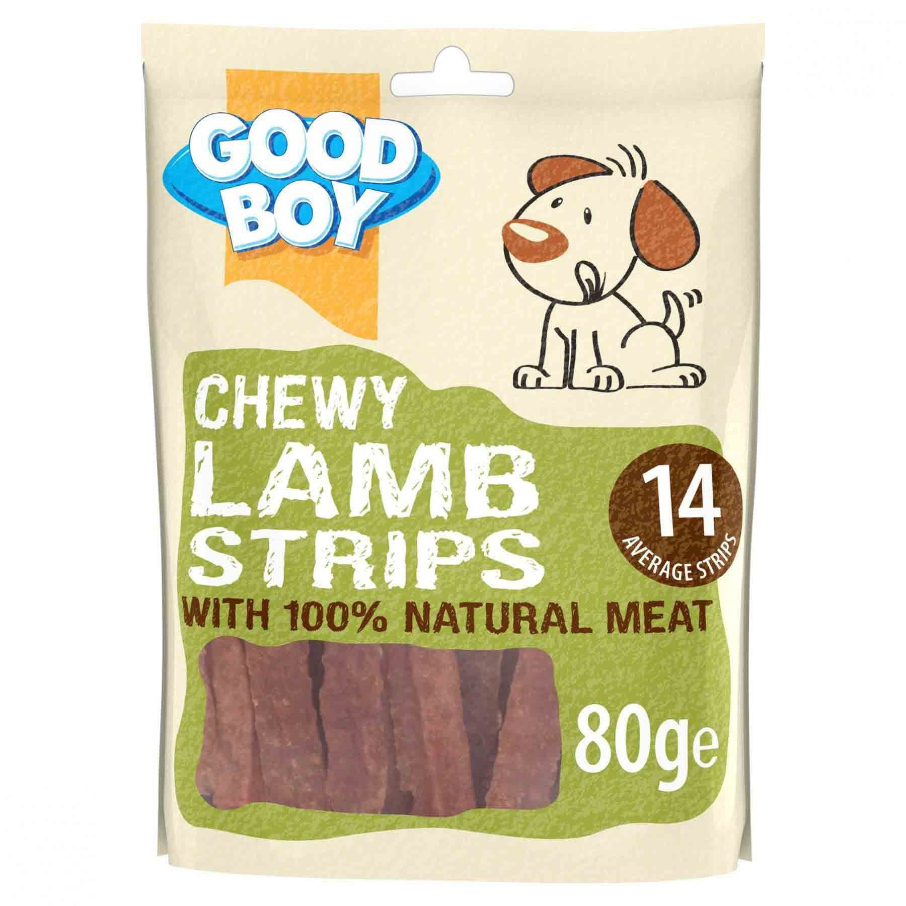 Good Boy Pawsley Chewy Strips Dog Treats - Lamb - 80g