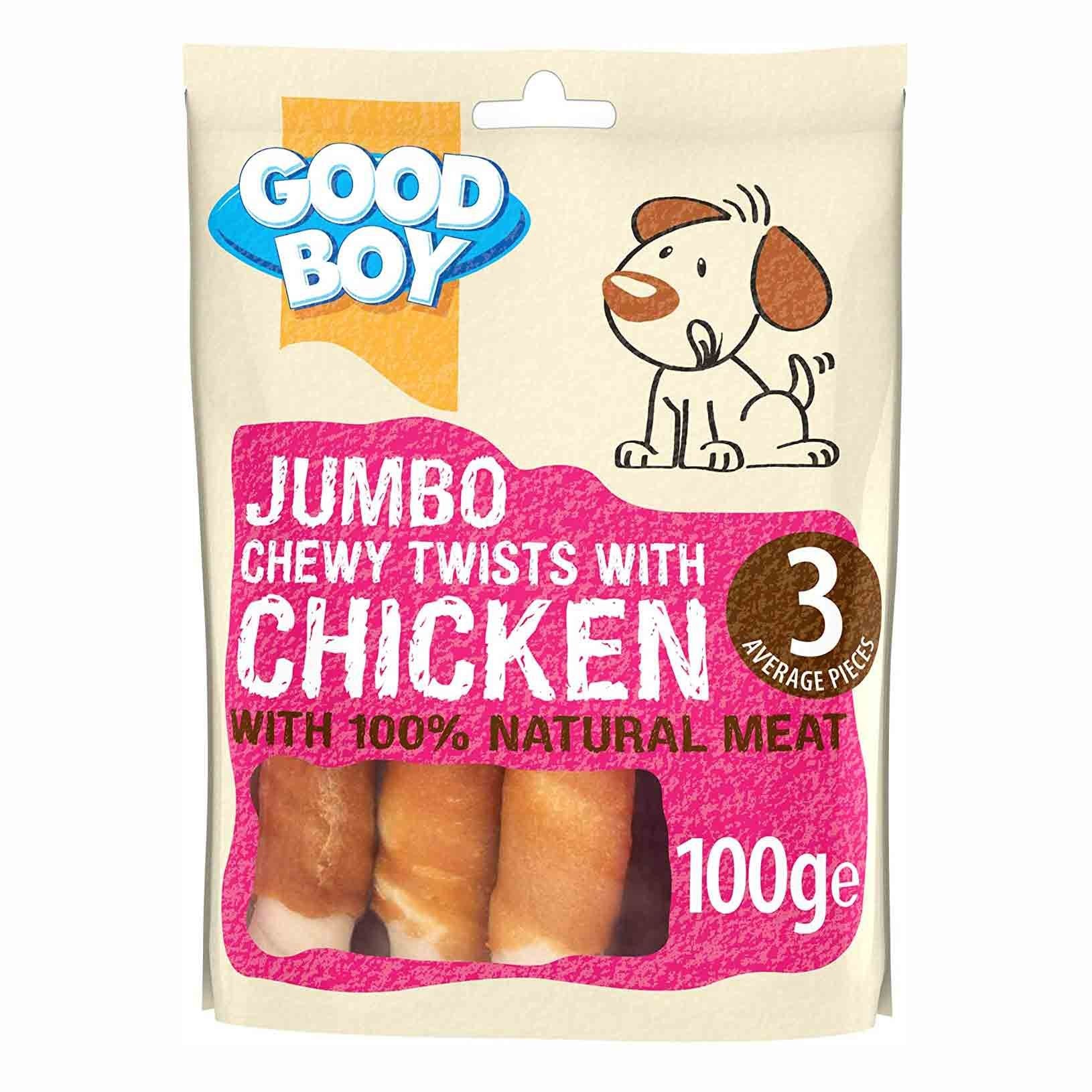 Good Boy Pawsley Jumbo Chewy Twists With Chicken - 100g