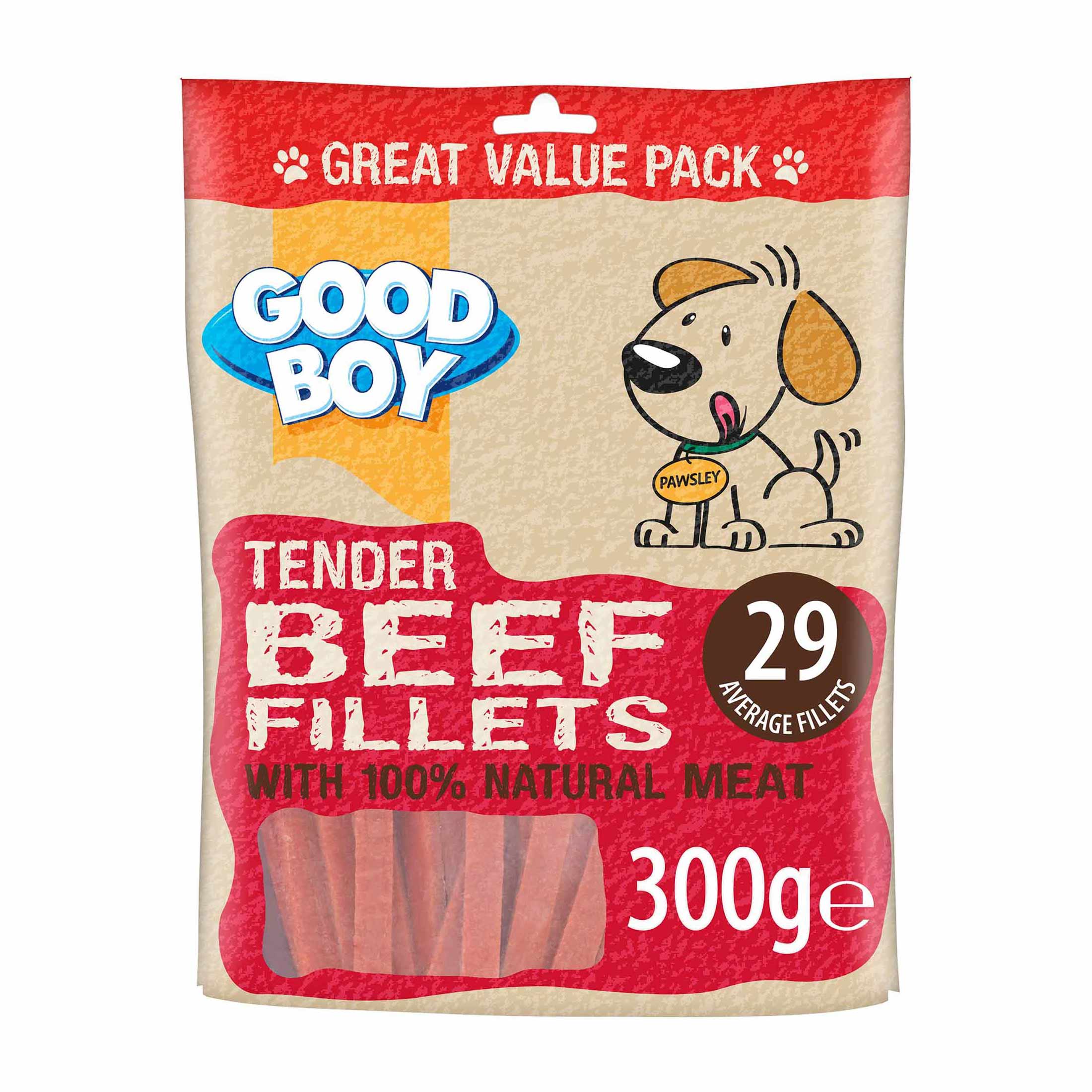 Good Boy Tender Beef Fillets - 300g