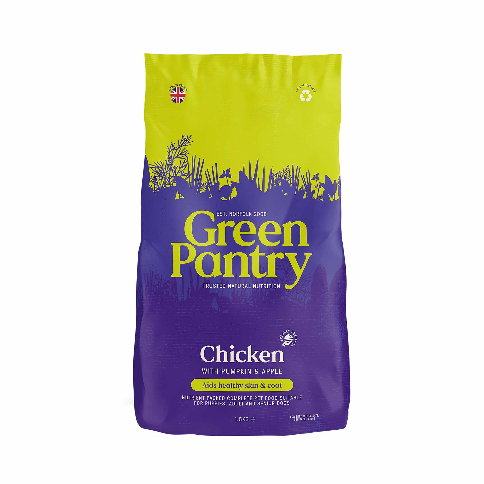Green Pantry Skin & Coat Dry Dog Food - Chicken with Pumpkin & Apple - Image 2