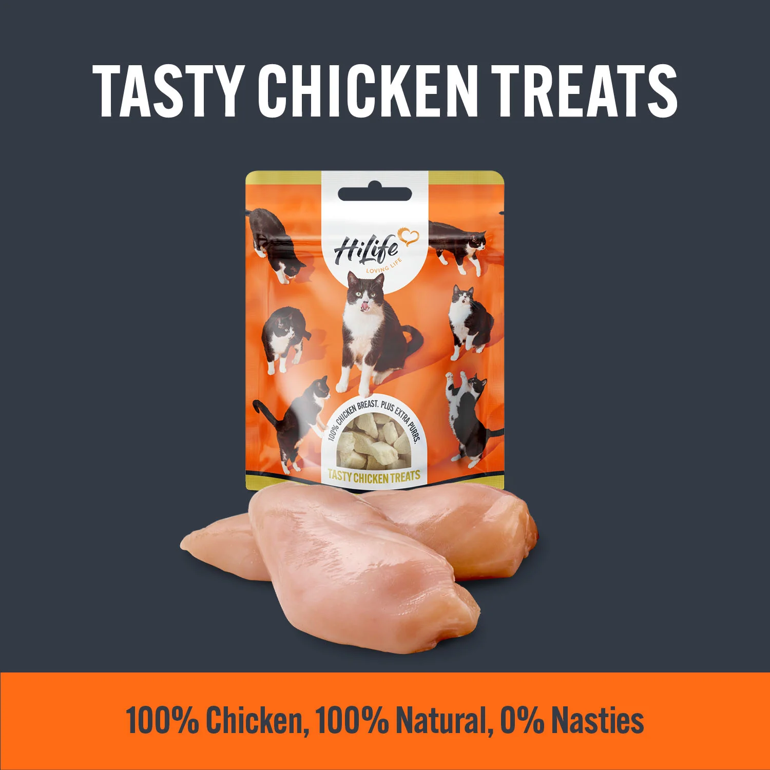 HiLife Adult Cat Chicken Breast Treats - 10g - Image 2