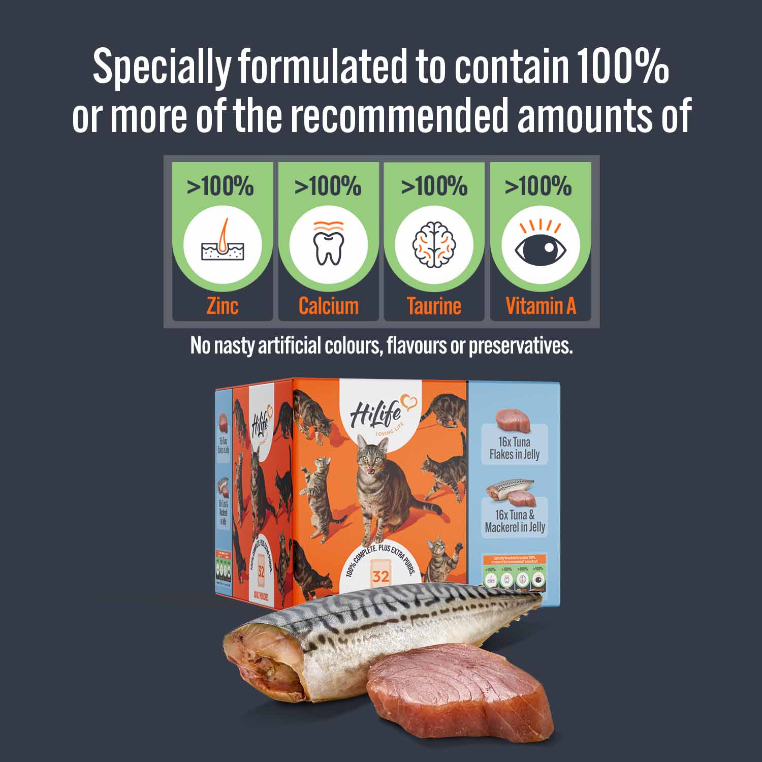 HiLife Adult Wet Cat Food in Jelly - Tuna Recipes - 32x70g Pouches - Image 5