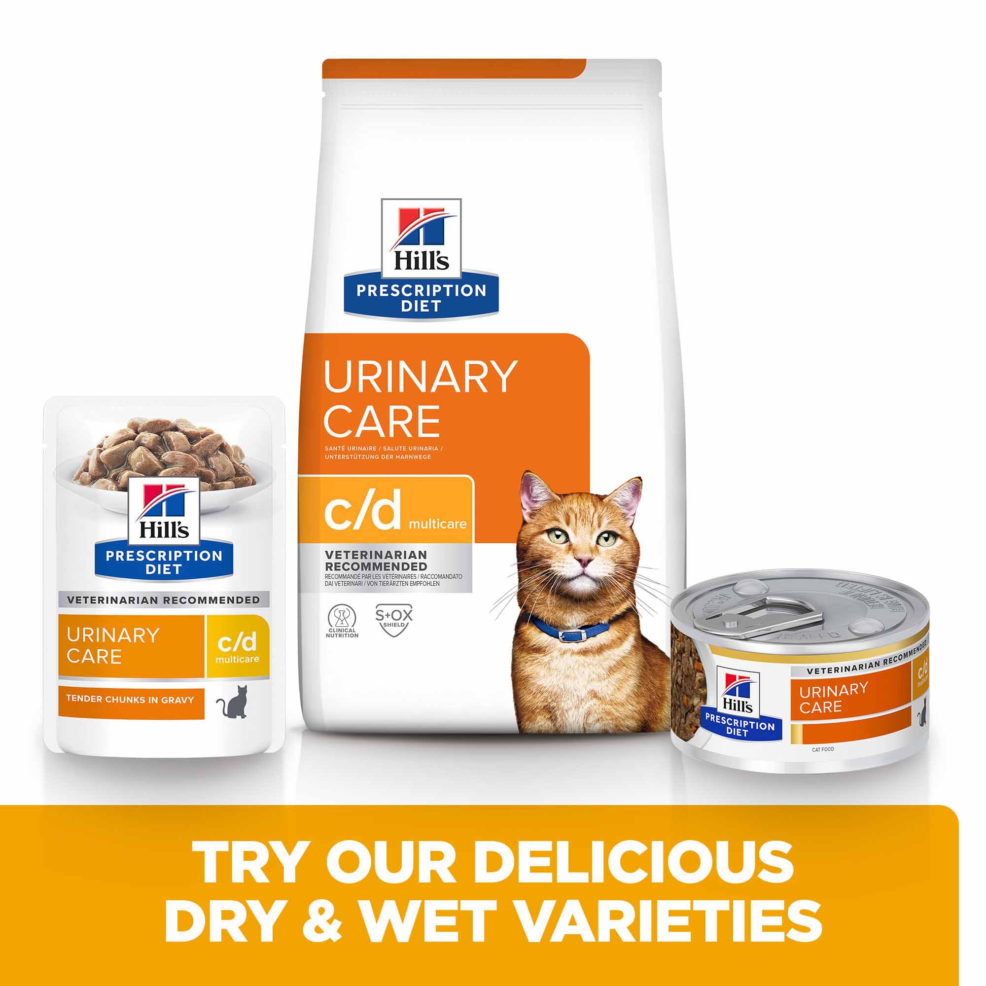 Hills Prescription Diet c/d Multicare Urinary Care Stew Cat Food - Chicken - 24x82g Cans - Image 3