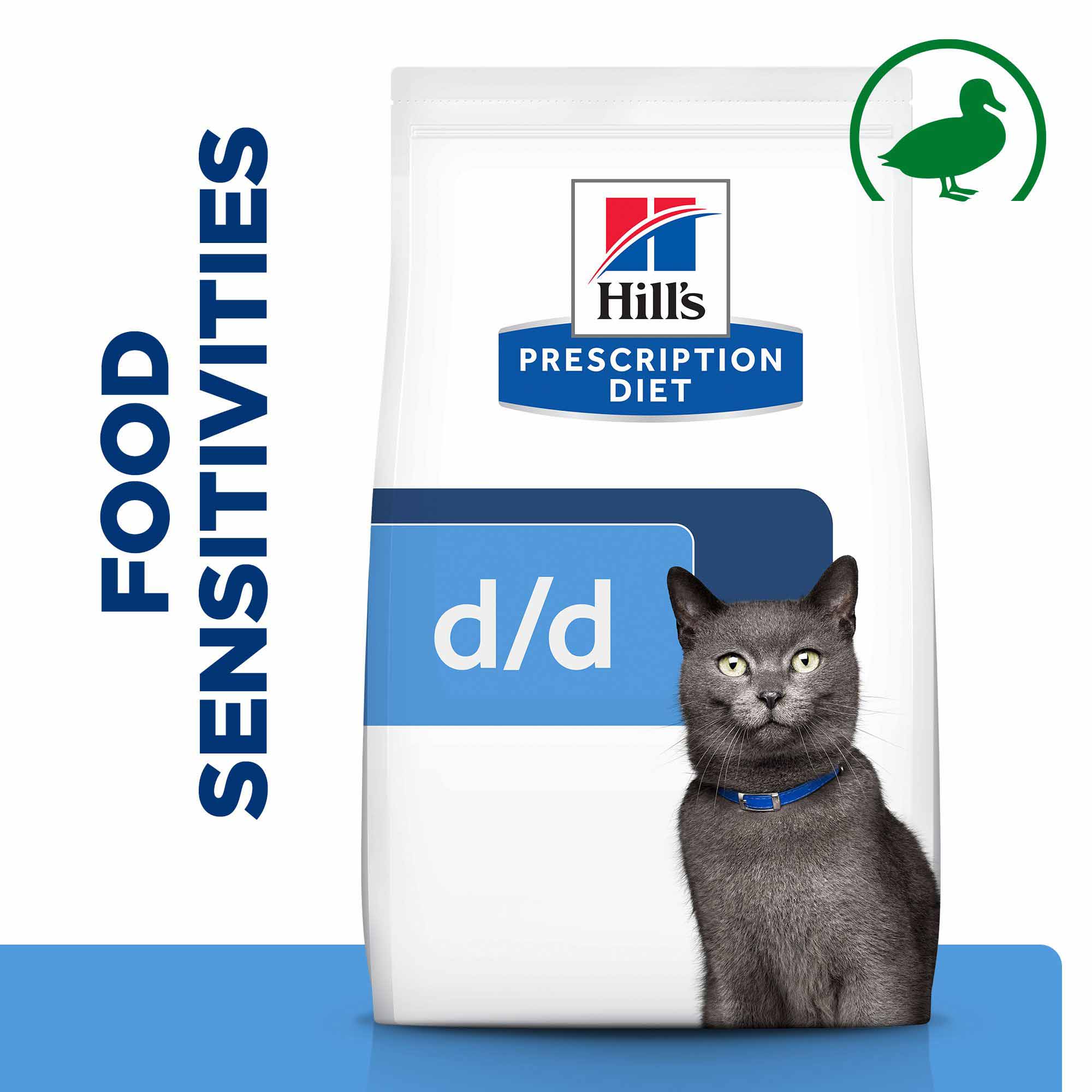 Hills Prescription Diet d/d Food Sensitivities Dry Cat Food - Duck & Green Pea - Image 2