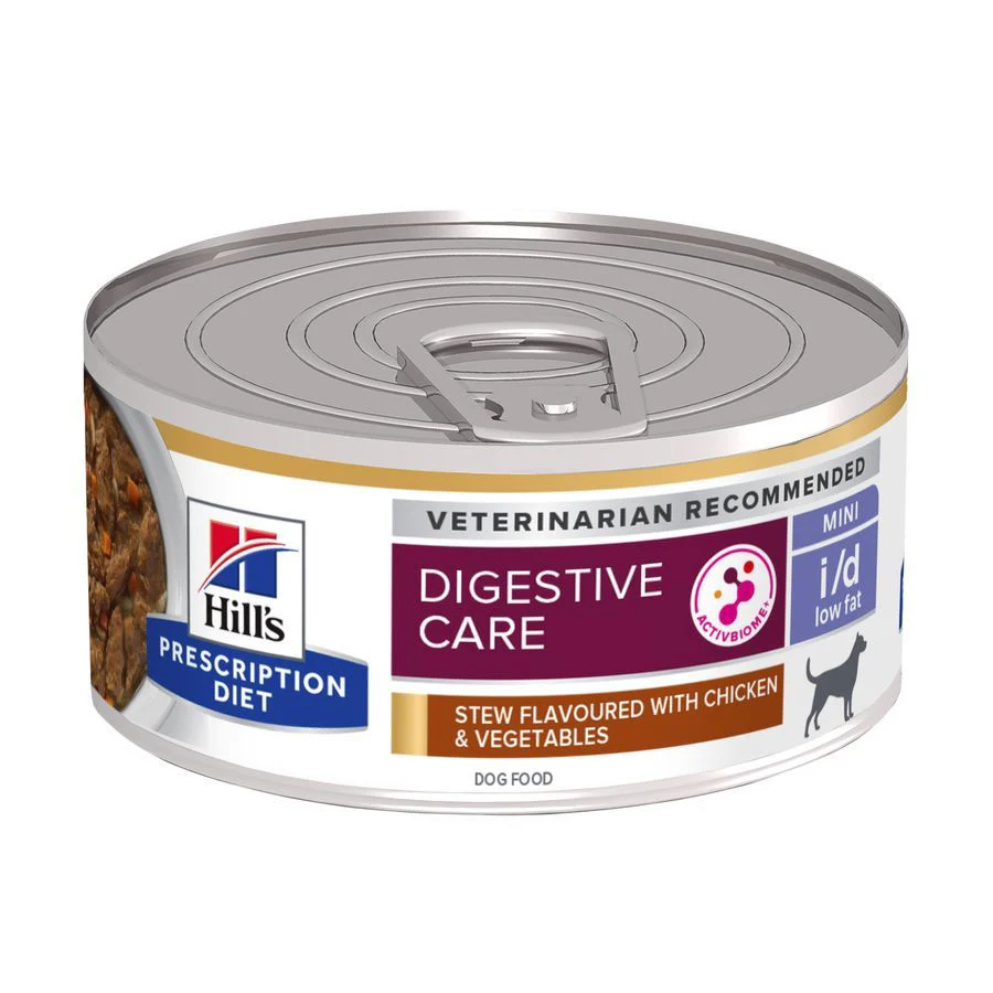 Hills Prescription Diet i/d Low Fat Digestive Dog Stew - Chicken & Veg - 24x156g Cans