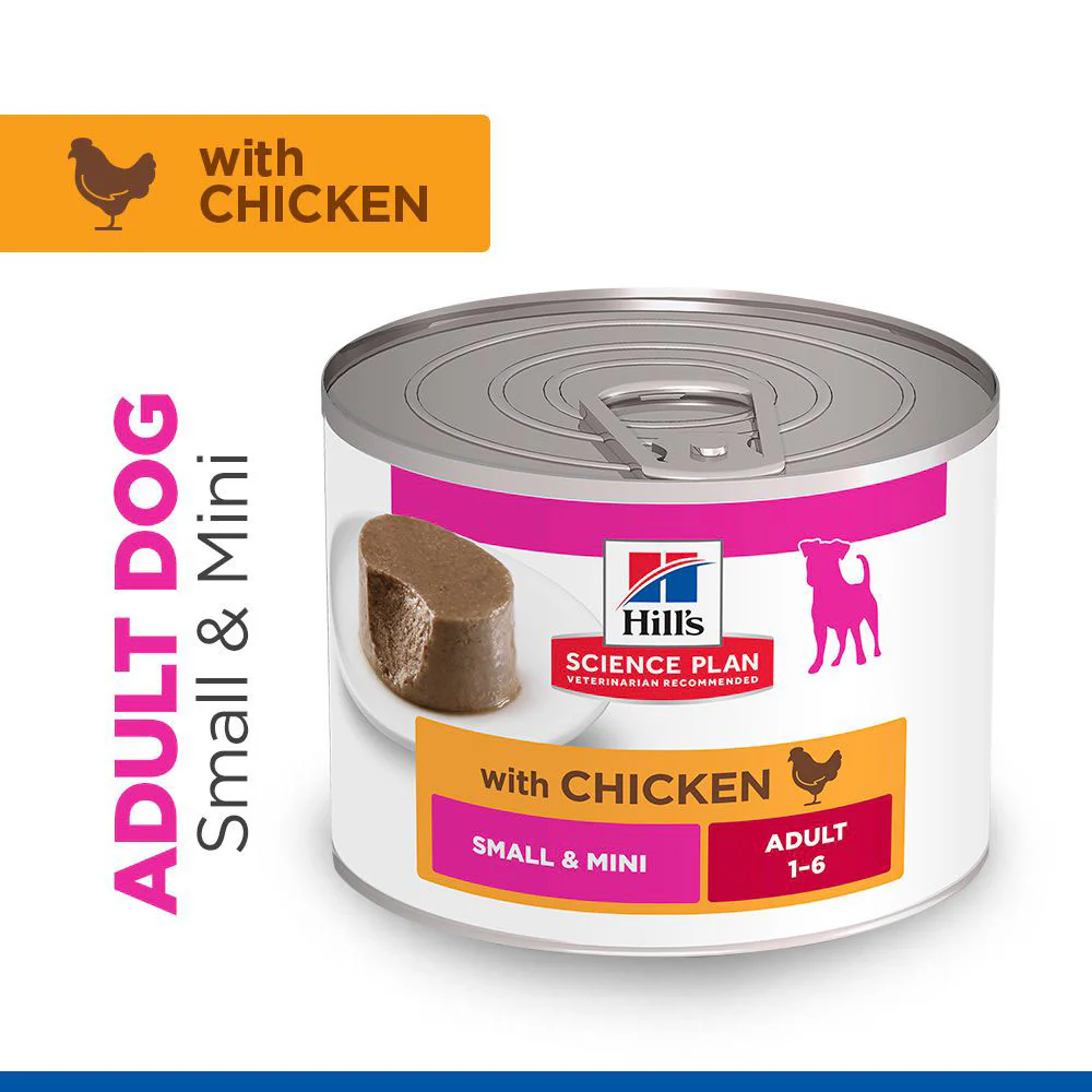 Hills Science Plan Adult Small & Mini Wet Dog Food - Chicken - 12x200g Cans - Image 2
