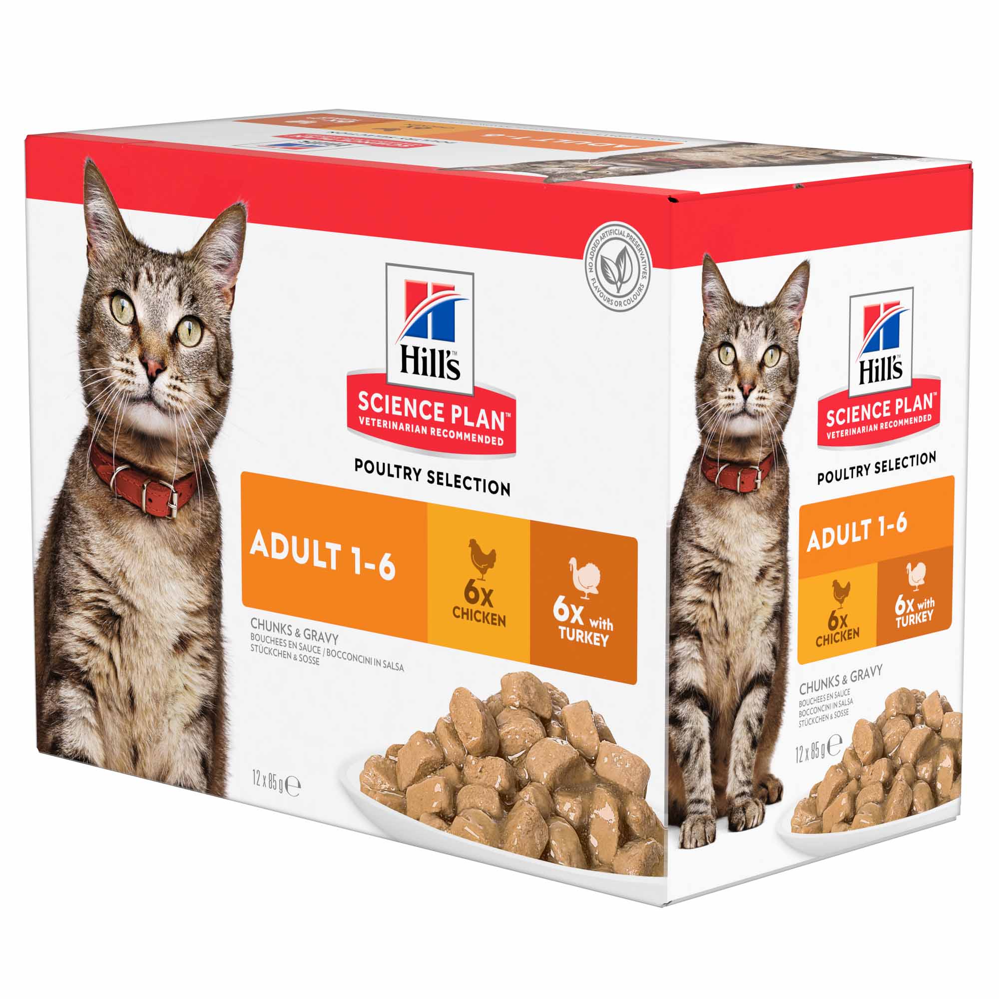 Hills Science Plan Adult Wet Cat Food - Poultry - 12x85g Pouches