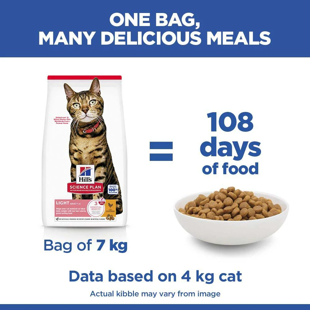 Hills Science Plan Light Adult Dry Cat Food - Image 5