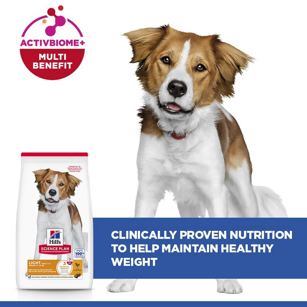 Hills Science Plan Light Medium Breed Adult Dry Dog Food - Chicken - Image 4
