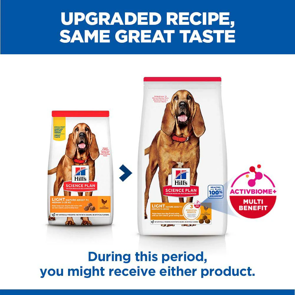 Hills Science Plan Light Medium Breed Mature Dry Dog Food - Chicken - Image 6