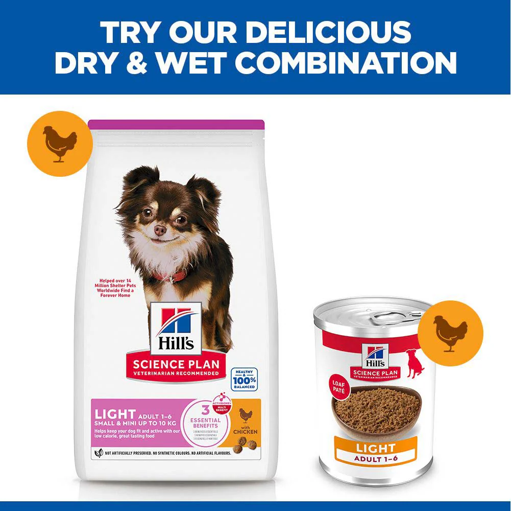 Hills Science Plan Light Small & Mini Breed Adult Dry Dog Food - Chicken - Image 6