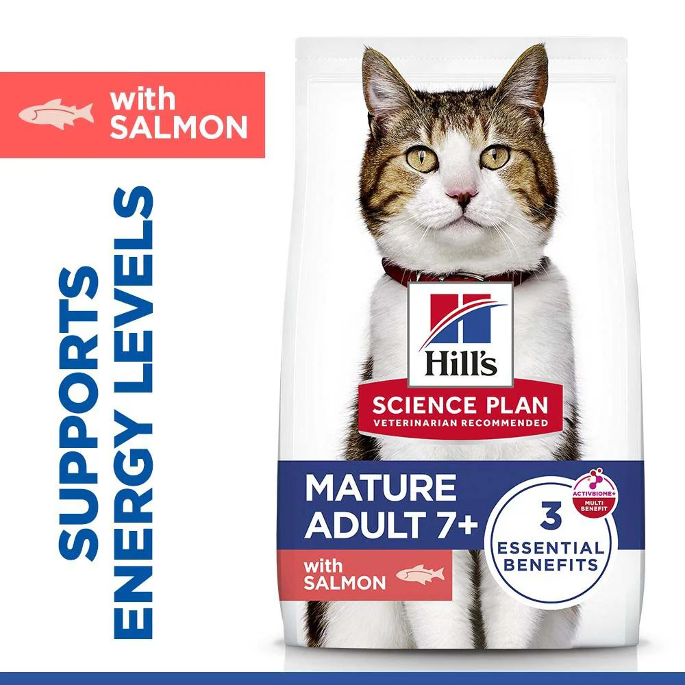 Hills Science Plan Mature Dry Cat Food - Salmon - Image 2