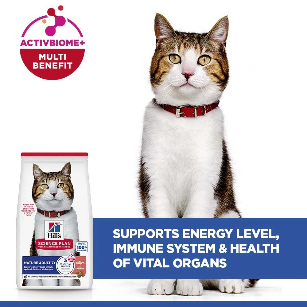 Hills Science Plan Mature Dry Cat Food - Salmon - Image 4