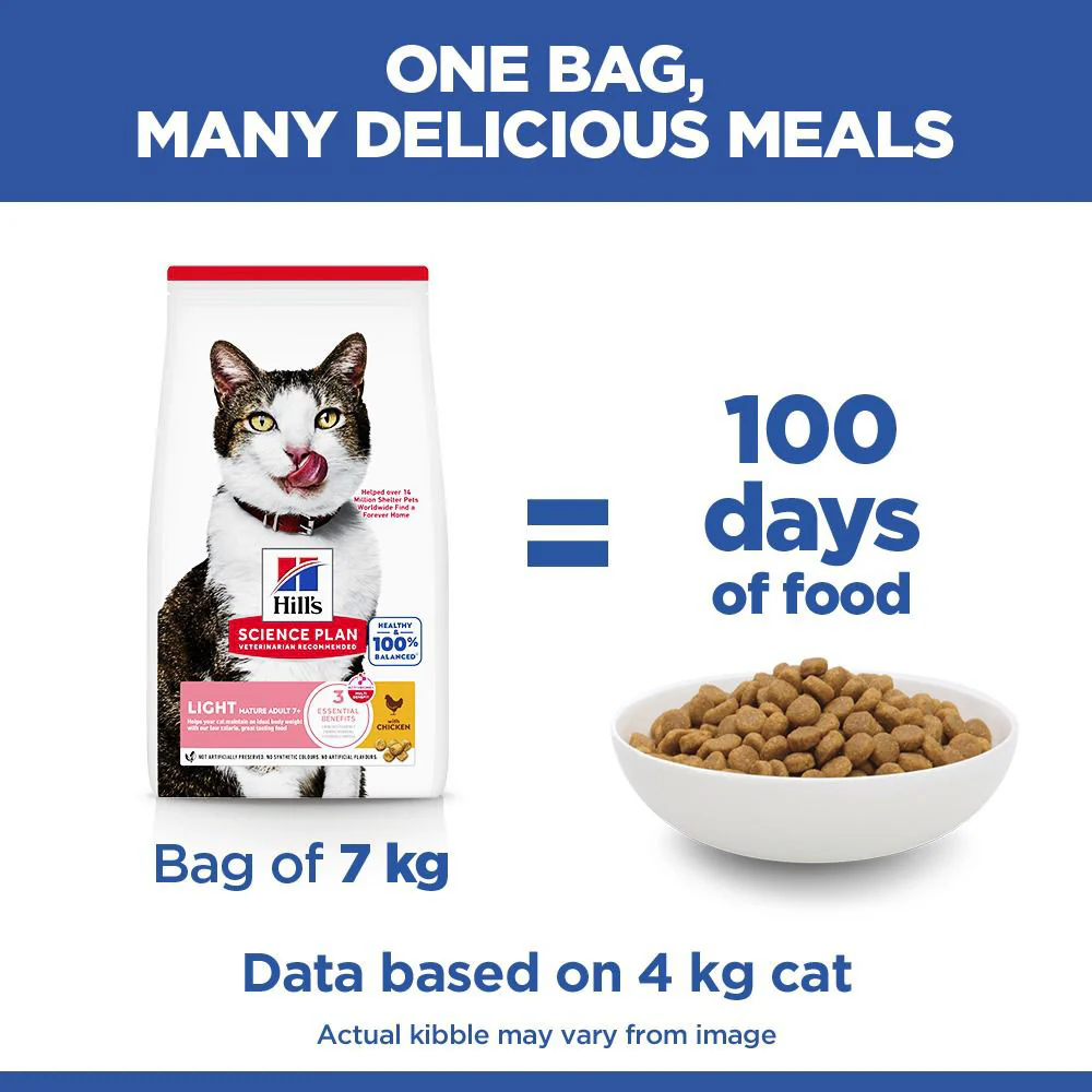 Hills Science Plan Mature Light Dry Cat Food - Chicken - Image 5