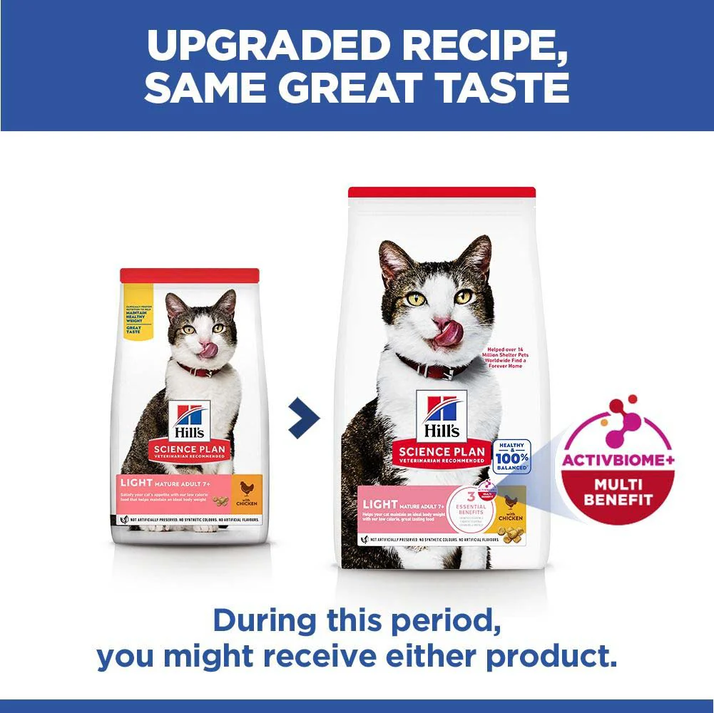 Hills Science Plan Mature Light Dry Cat Food - Chicken - Image 8
