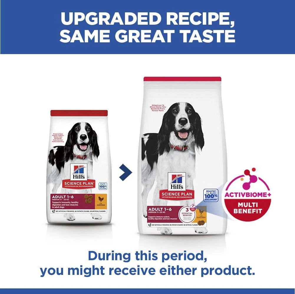 Hills Science Plan Medium Breed Adult Dry Dog Food - Chicken - Image 8
