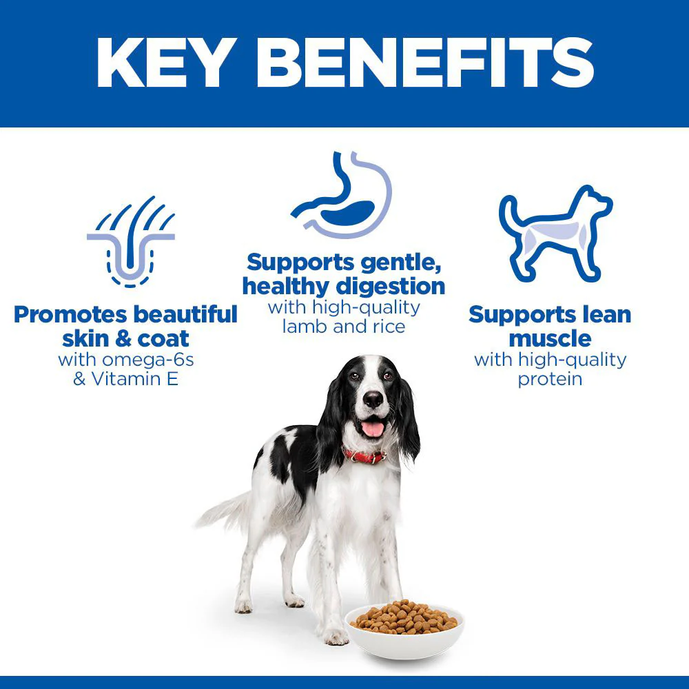 Hills Science Plan Medium Breed Adult Dry Dog Food - Lamb & Rice - Image 3