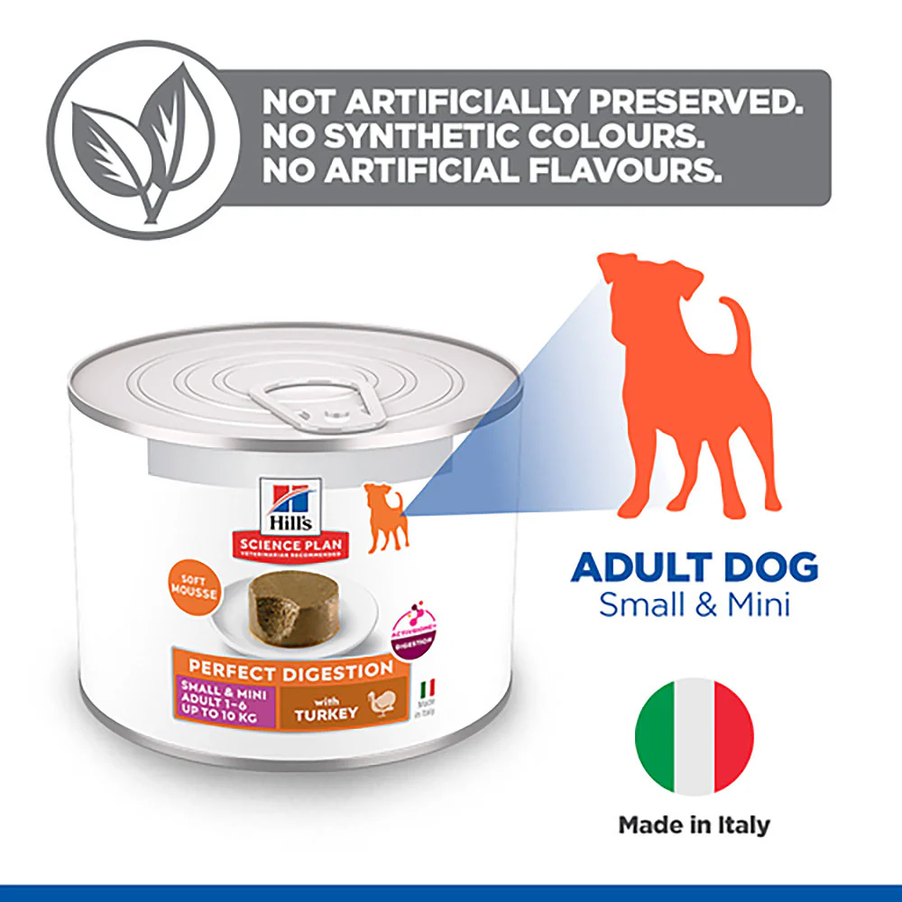 Hills Science Plan Perfect Digestion Small & Mini Adult Wet Dog Food - 12x200g Cans - Image 4