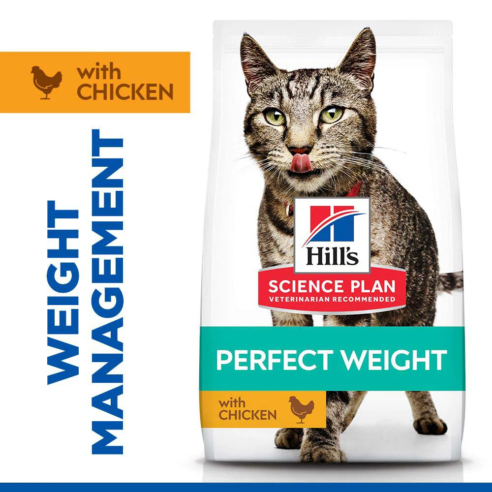 Hills Science Plan Perfect Weight Adult Dry Cat Food - Chicken - Image 2