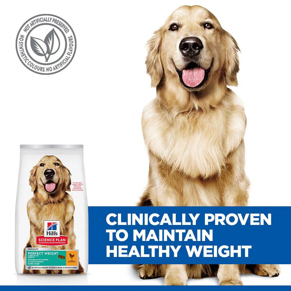Hills Science Plan Perfect Weight Large Breed Adult Dry Dog Food - Chicken - Image 4