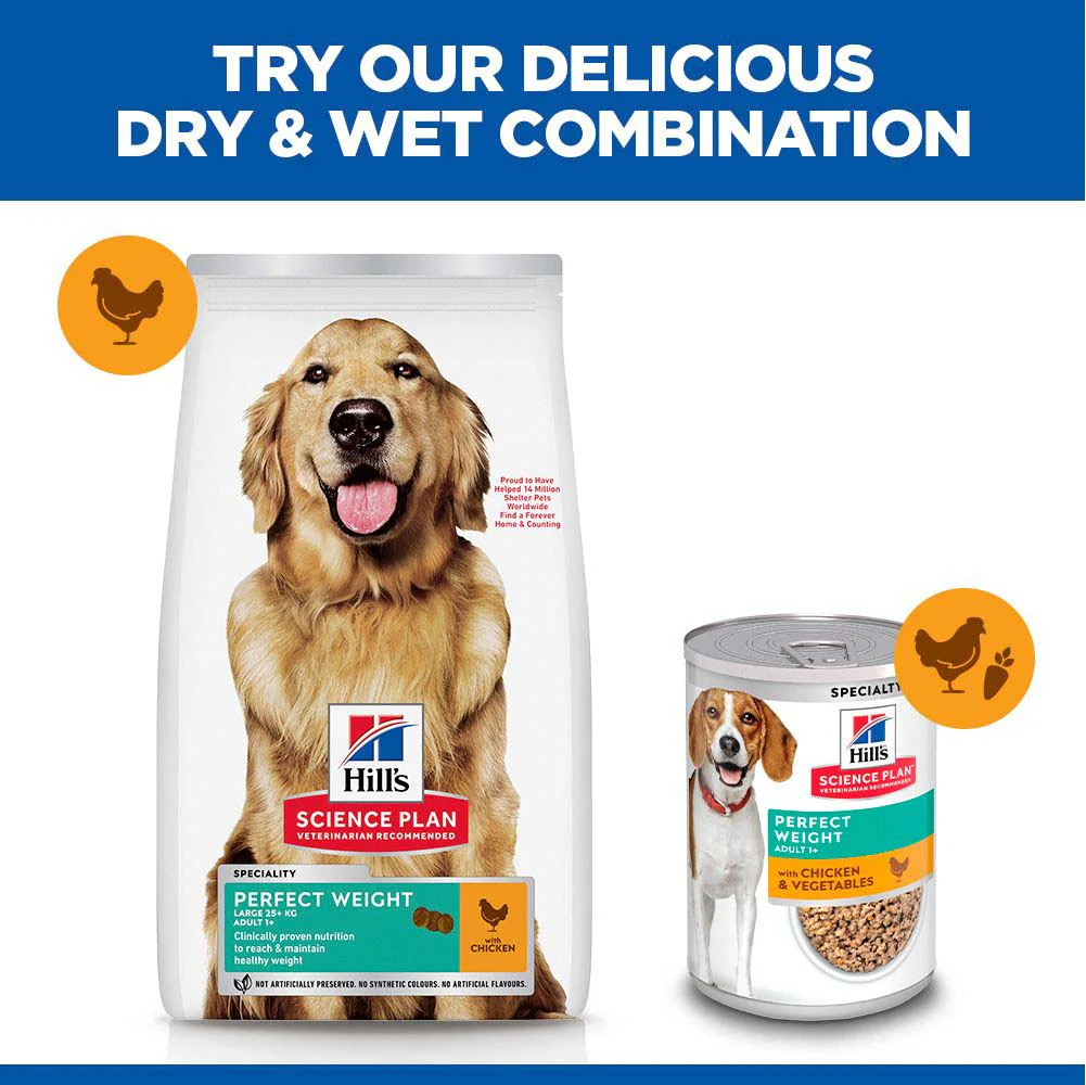 Hills Science Plan Perfect Weight Large Breed Adult Dry Dog Food - Chicken - Image 5