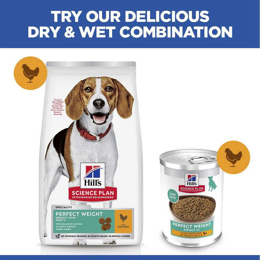 Hills Science Plan Perfect Weight Medium Breed Adult Dry Dog Food - Chicken - Image 5