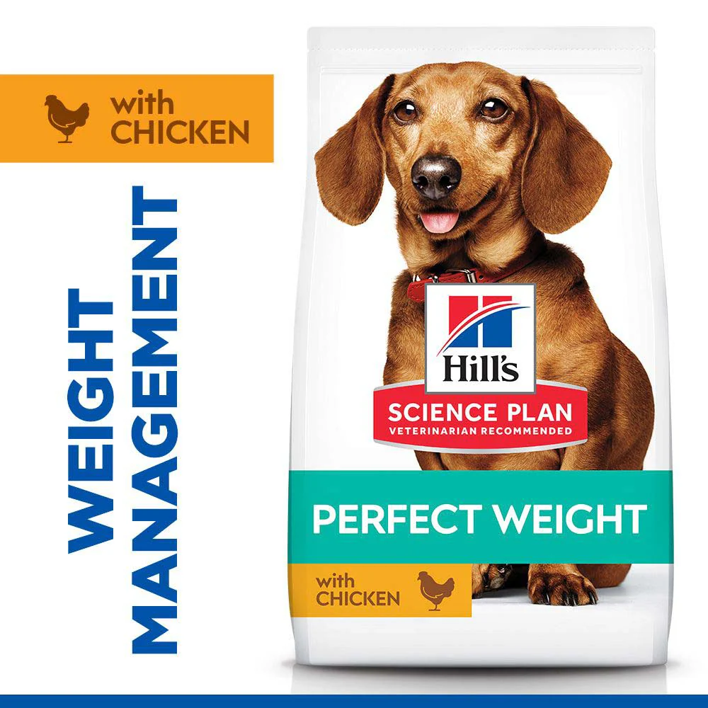 Hills Science Plan Perfect Weight Small & Mini Adult Dry Dog Food - Chicken - Image 2