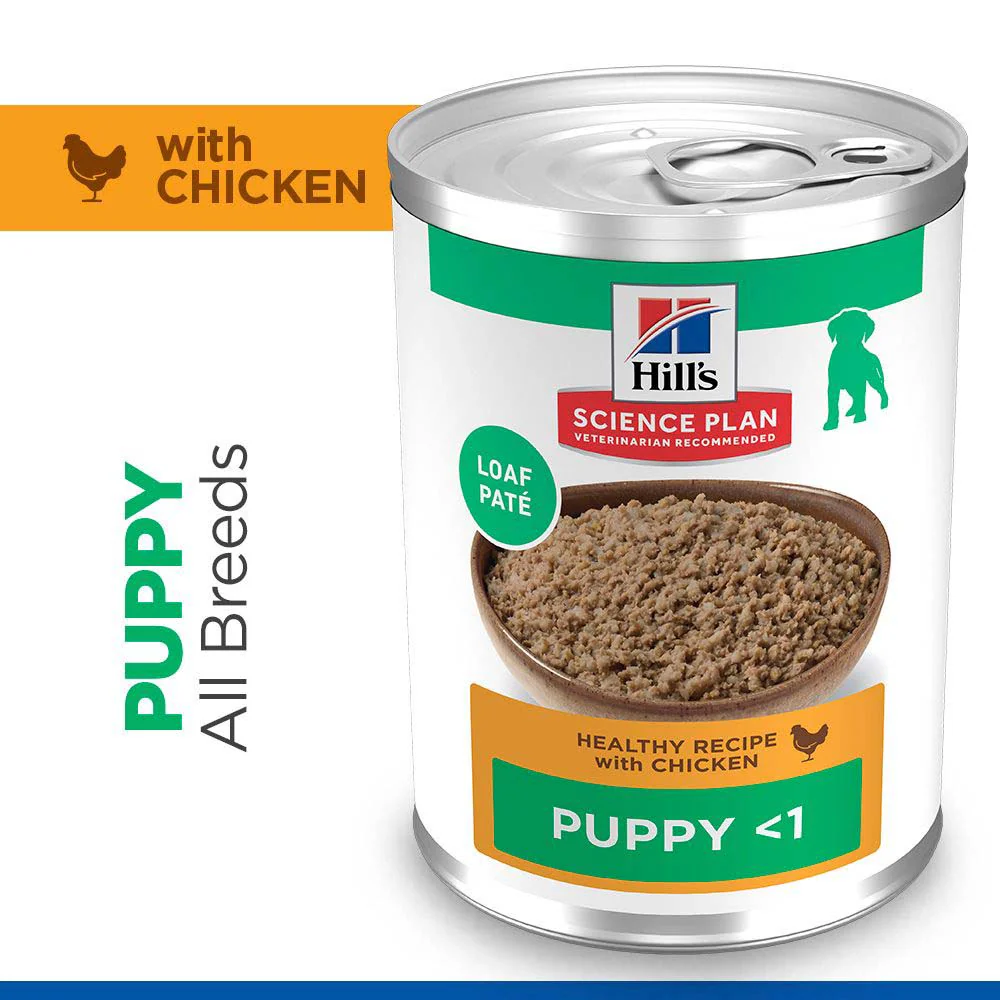 Hills Science Plan Puppy Wet Dog Food - Chicken - 12x370g Cans - Image 2